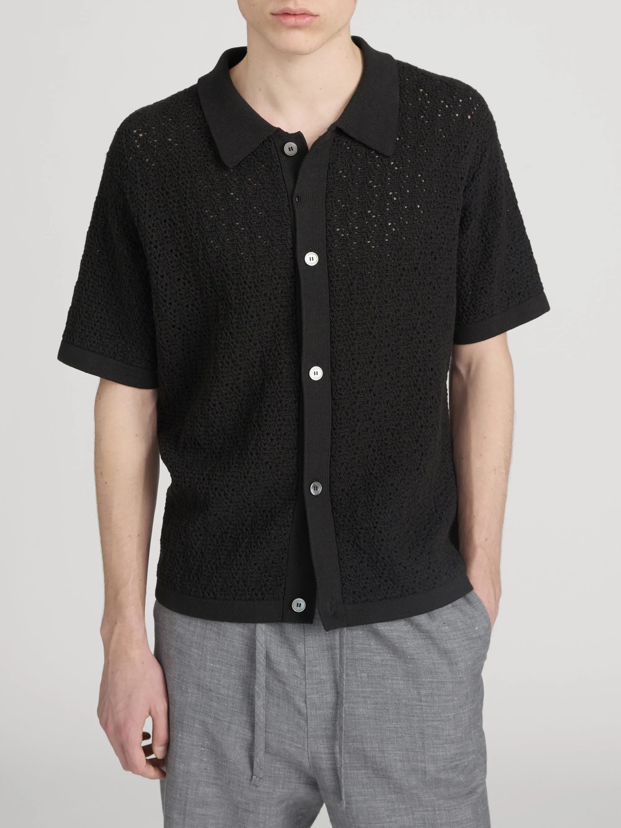 Open Stitch Cardigan -- Black sold by Frame Denim product image thumbnail 3