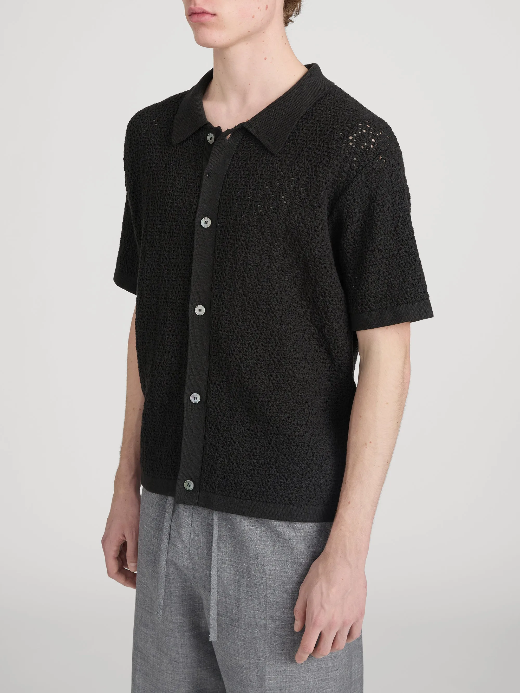 Open Stitch Cardigan -- Black sold by Frame Denim product image thumbnail 4