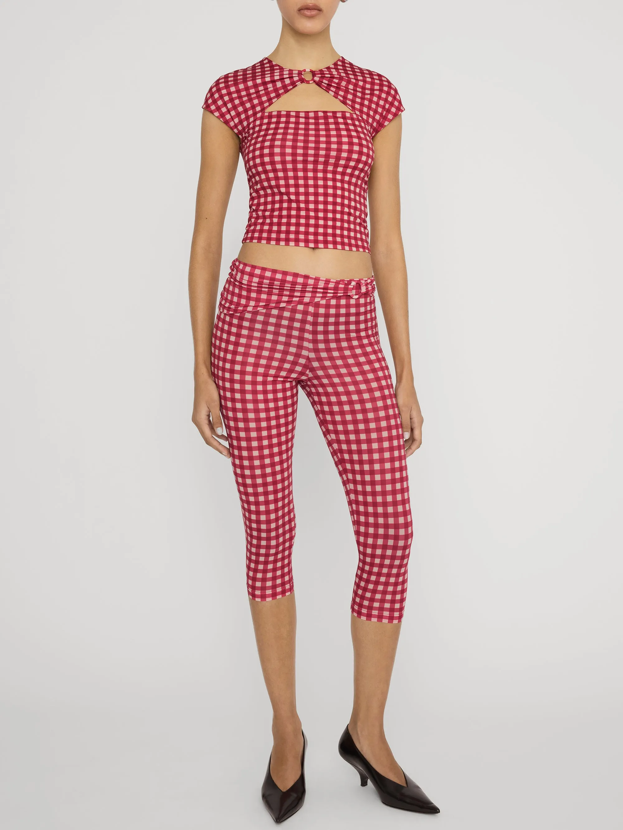 The Casino Capri -- Red Check sold by Frame Denim product image thumbnail 2