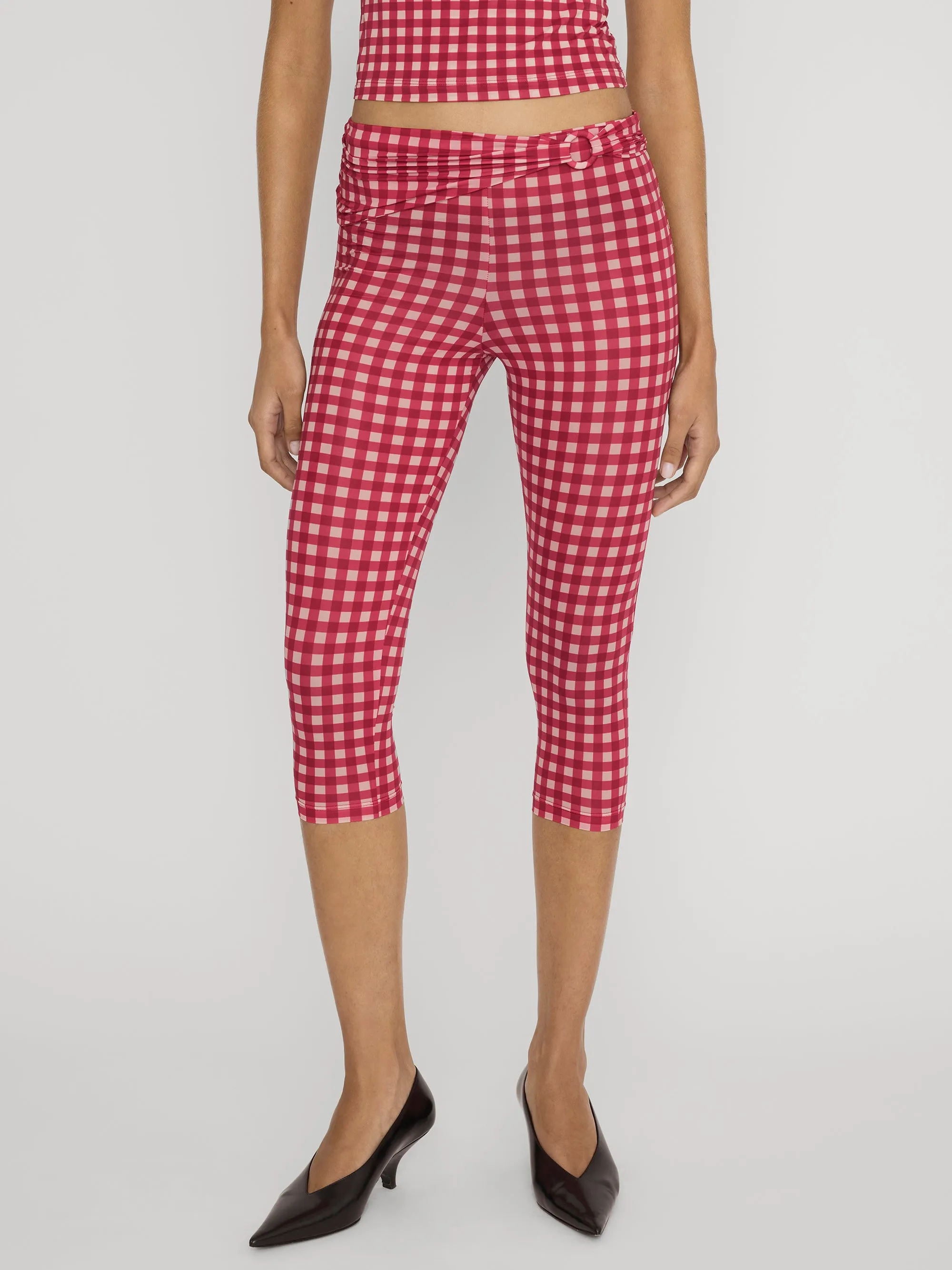 The Casino Capri -- Red Check sold by Frame Denim product image thumbnail 3