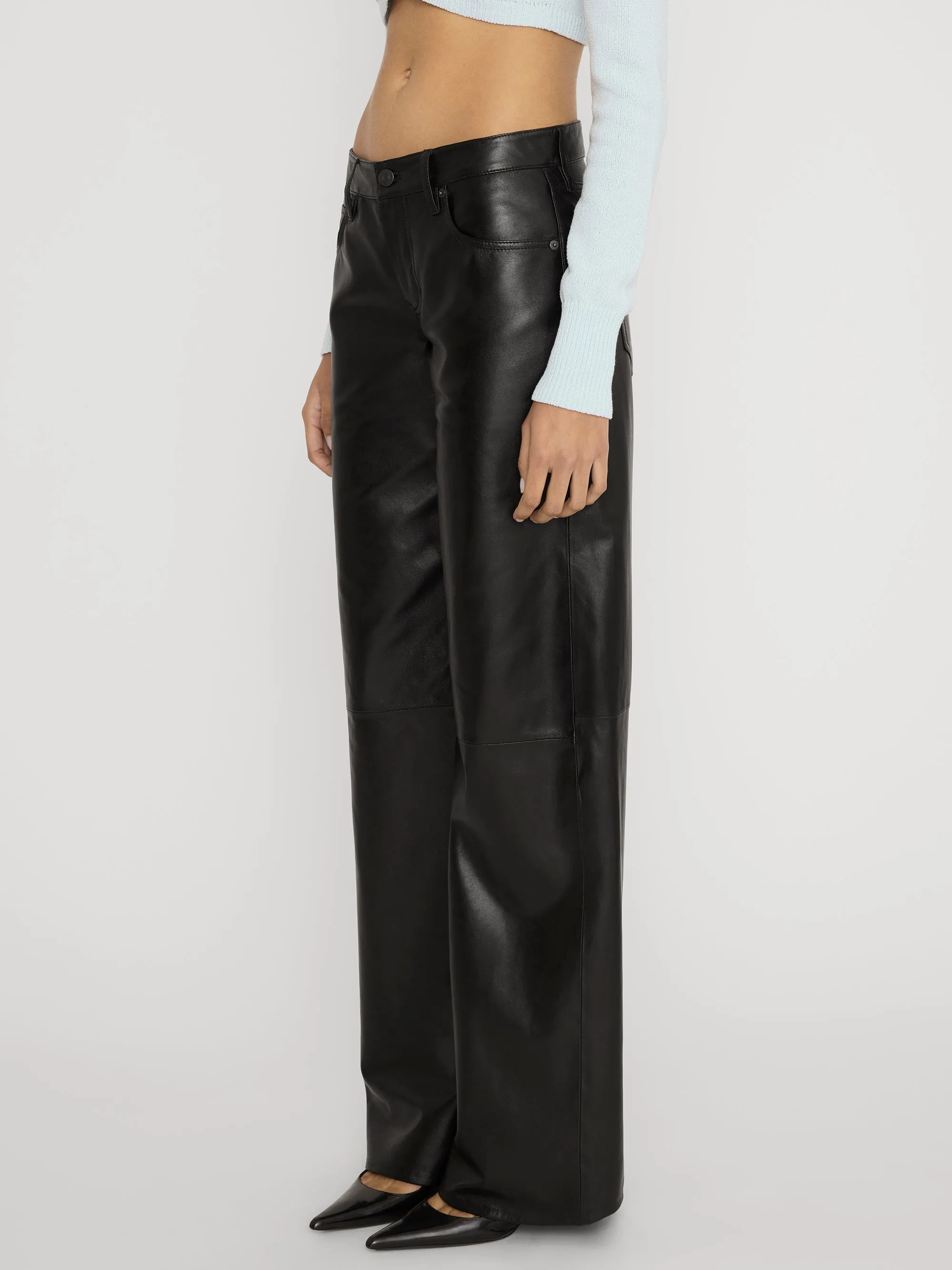 The Leather Leo -- Black sold by Frame Denim product image thumbnail 4