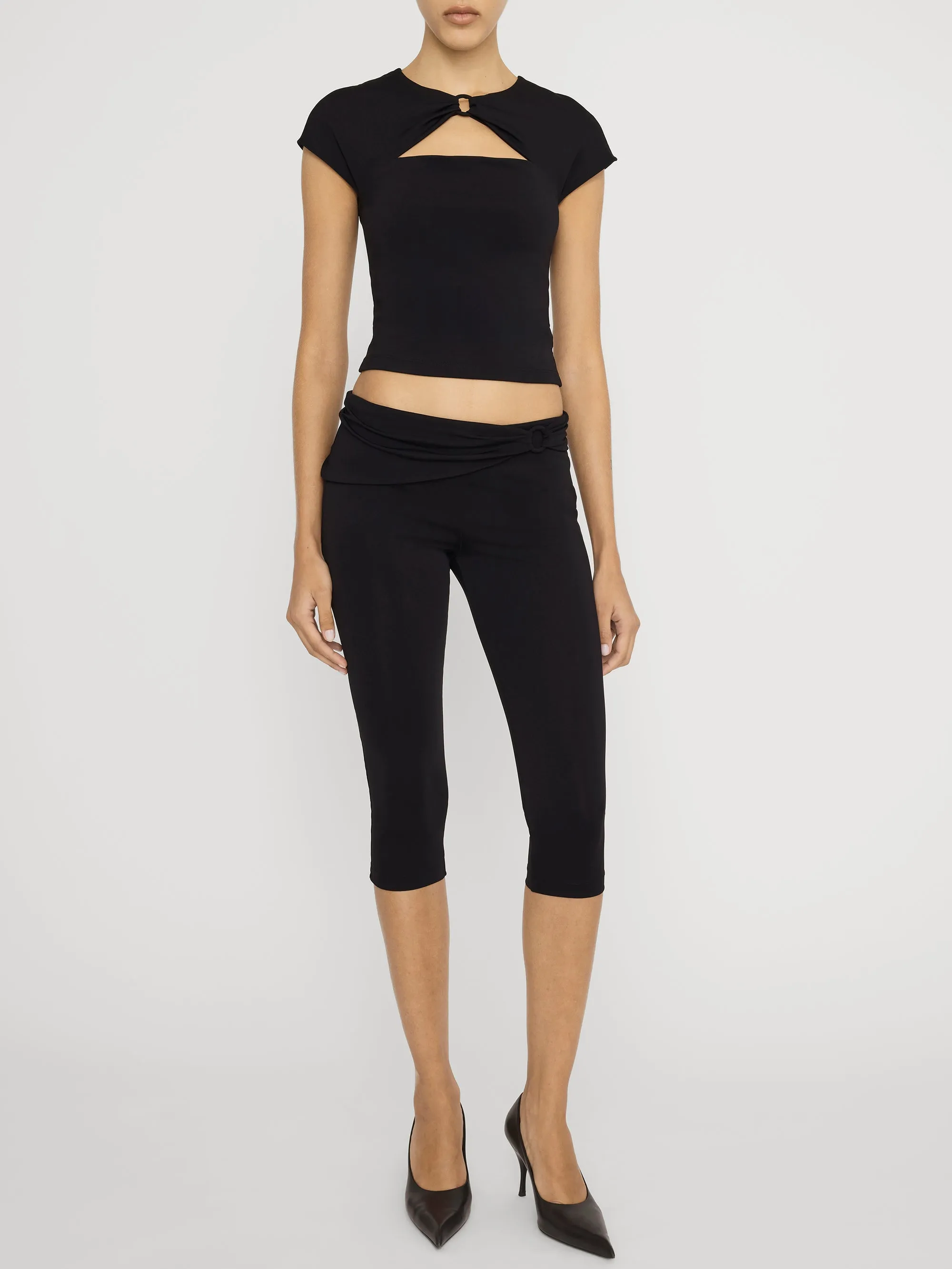 The Casino Capri -- Black sold by Frame Denim product image thumbnail 2