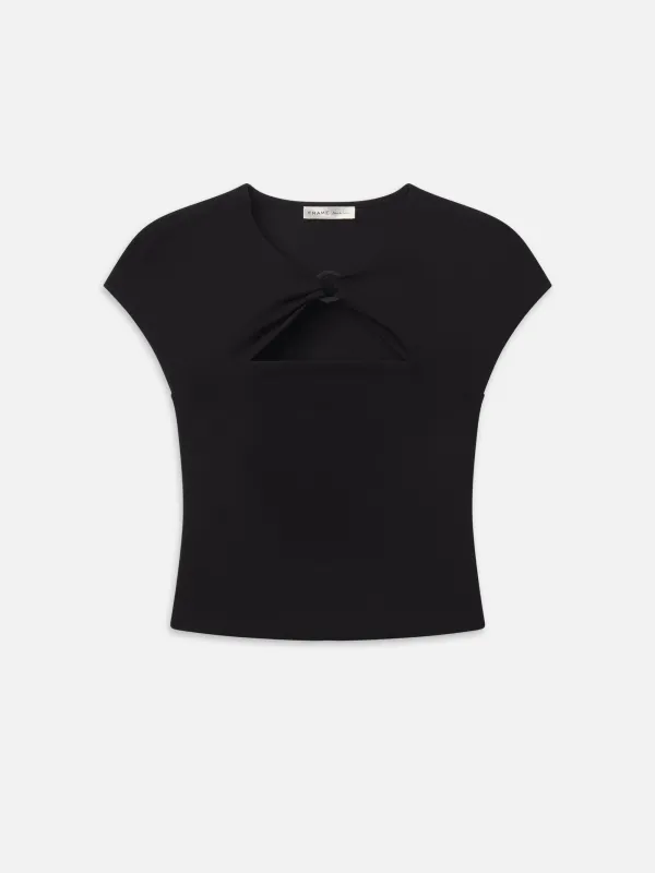 The Casino Top -- Black made by Frame Denim