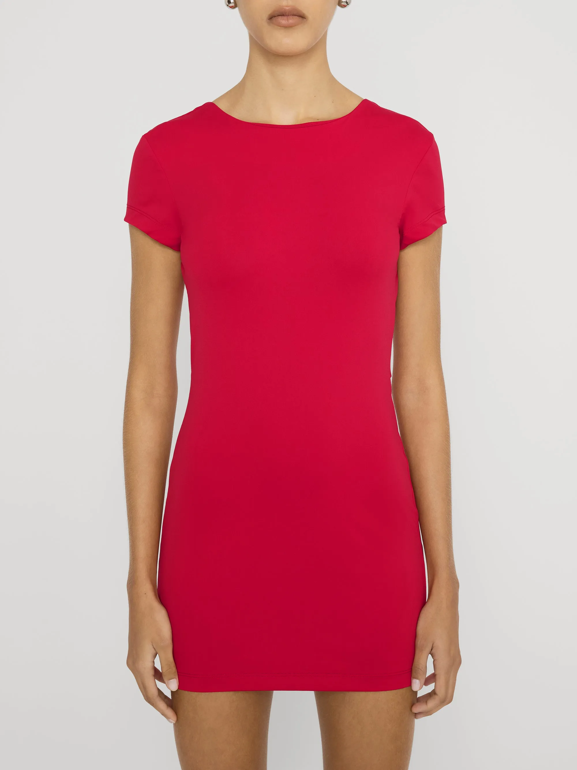 The Monaco Mini Dress -- Red sold by Frame Denim product image thumbnail 3