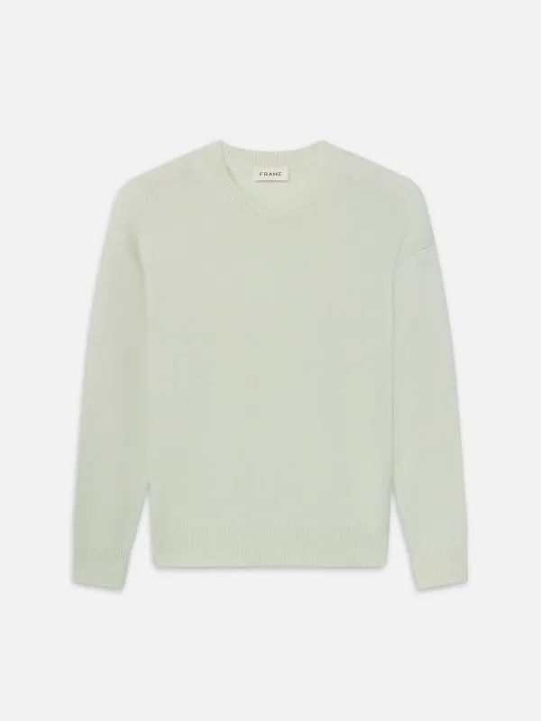 Lightweight Cashmere Crewneck -- Pale Green made by Frame Denim