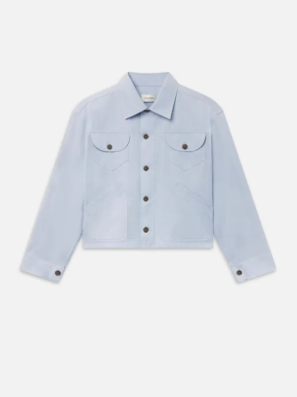 The Utility Jacket -- Sky Blue made by Frame Denim
