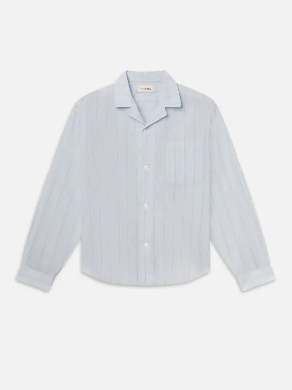 Pyjama Shirt -- Blue Stripe made by Frame Denim