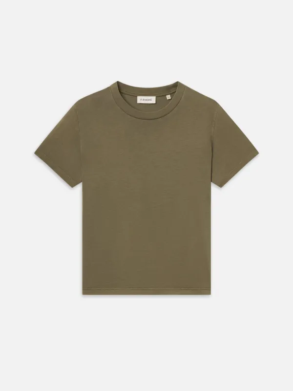 Light Cotton Tee - Antique Green made by Frame Denim