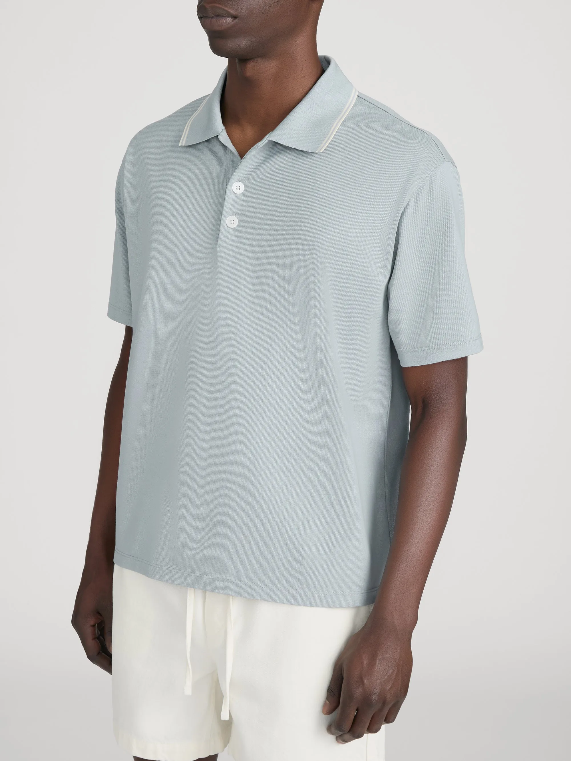 Light Pique Polo -- Blue Grey sold by Frame Denim product image thumbnail 5