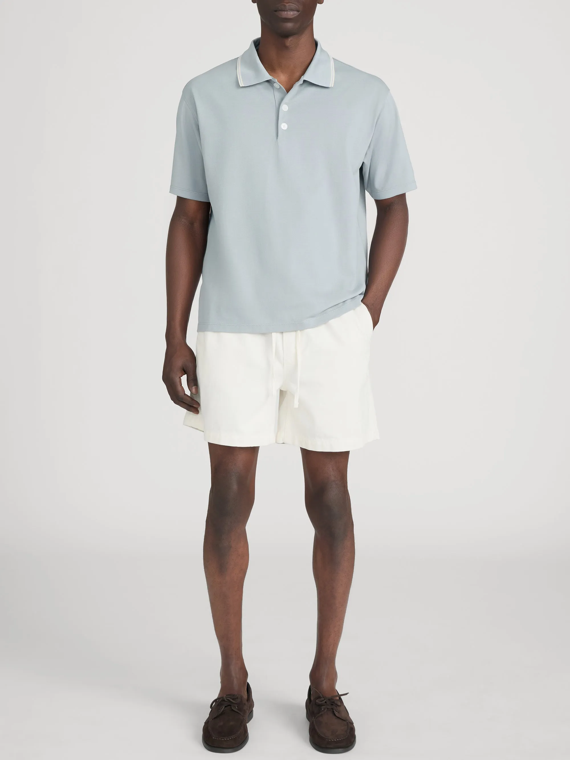 Light Pique Polo -- Blue Grey sold by Frame Denim product image thumbnail 2
