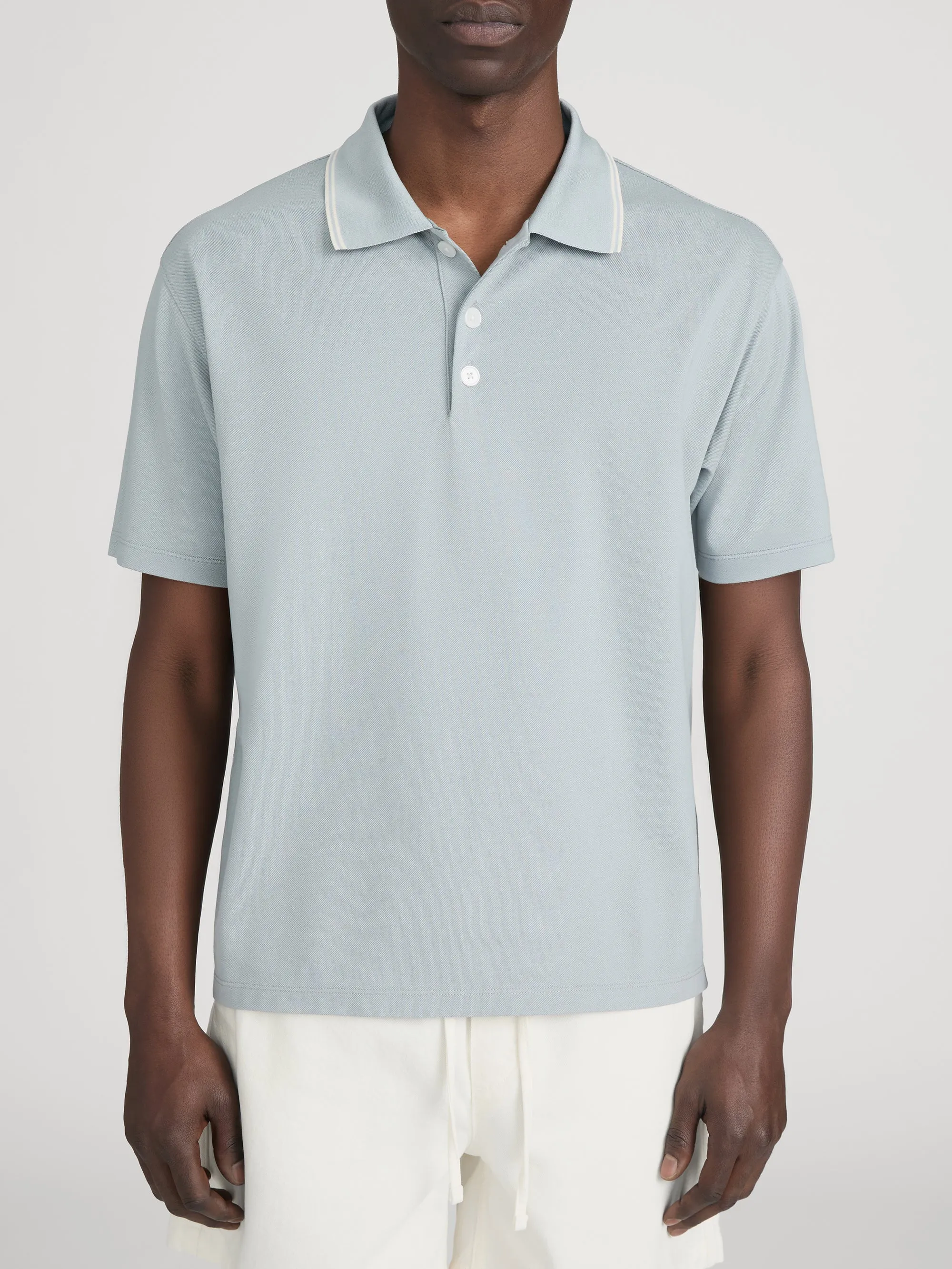 Light Pique Polo -- Blue Grey sold by Frame Denim product image thumbnail 3