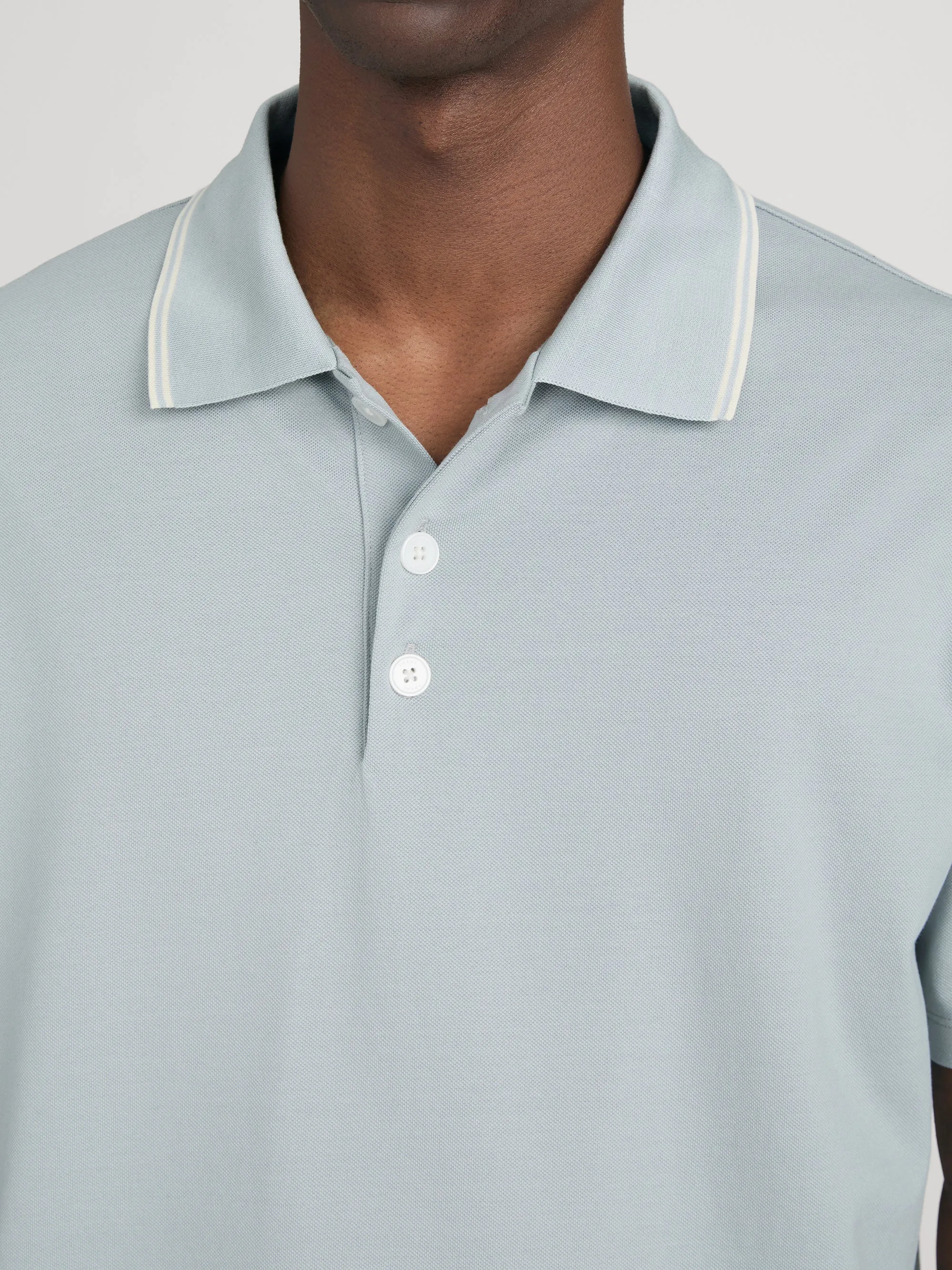 Light Pique Polo -- Blue Grey sold by Frame Denim product image thumbnail 4
