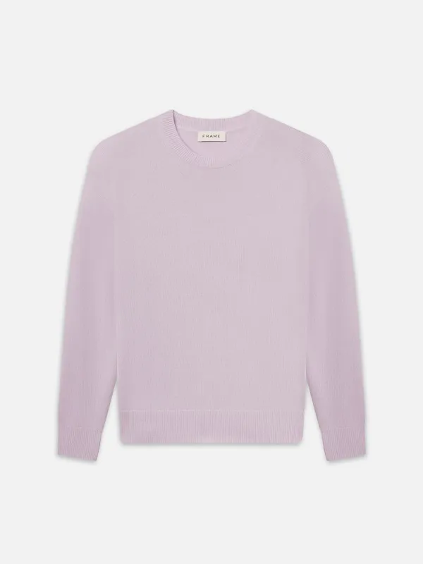 Lightweight Cashmere Crewneck -- Pale Purple made by Frame Denim