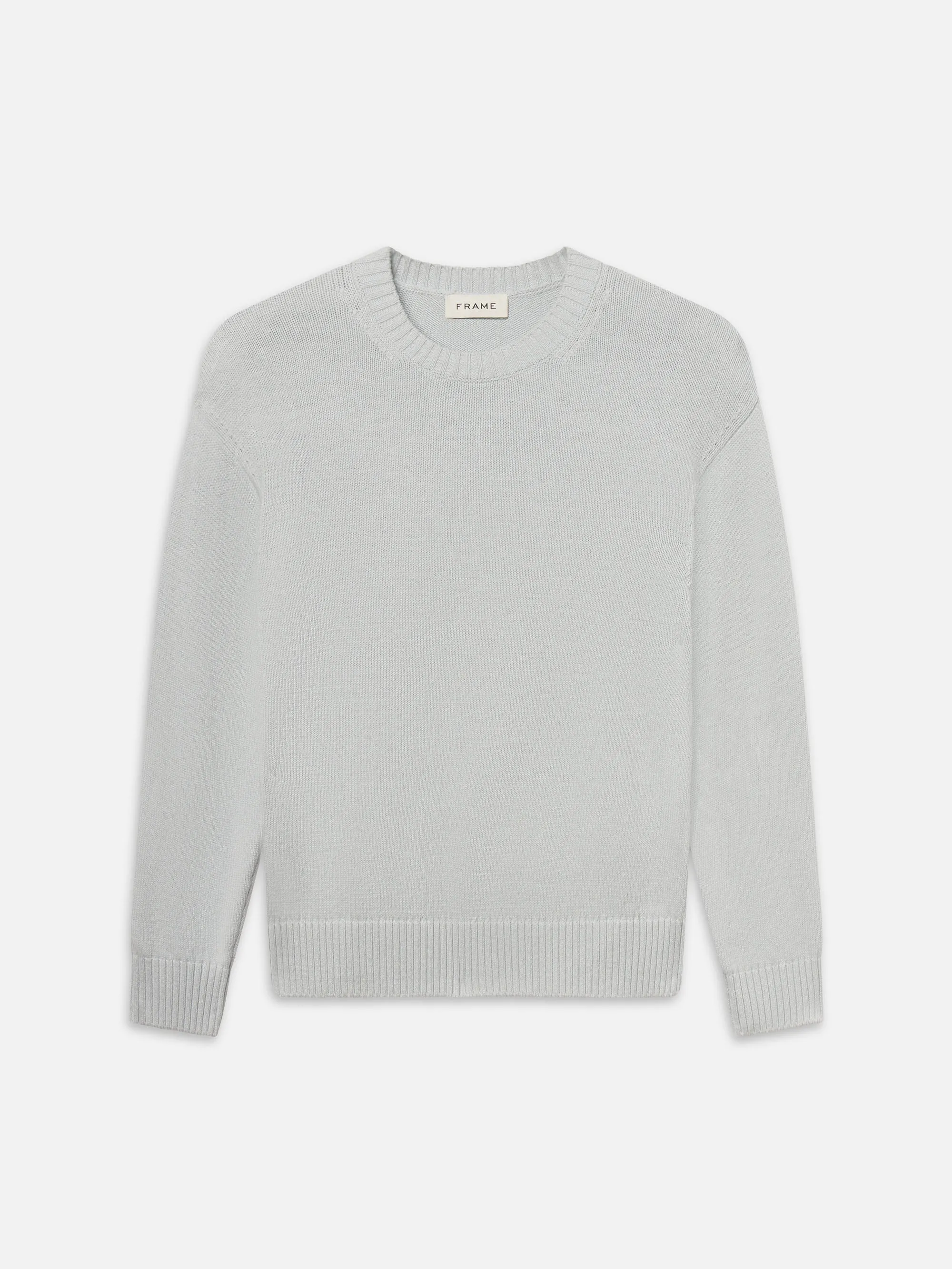Cotton Silk Crewneck Sweater -- Pale Blue sold by Frame Denim