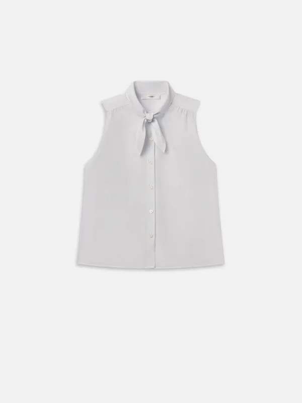 The Novelist Tie Tank -- Chambray Blue Multi made by Frame Denim
