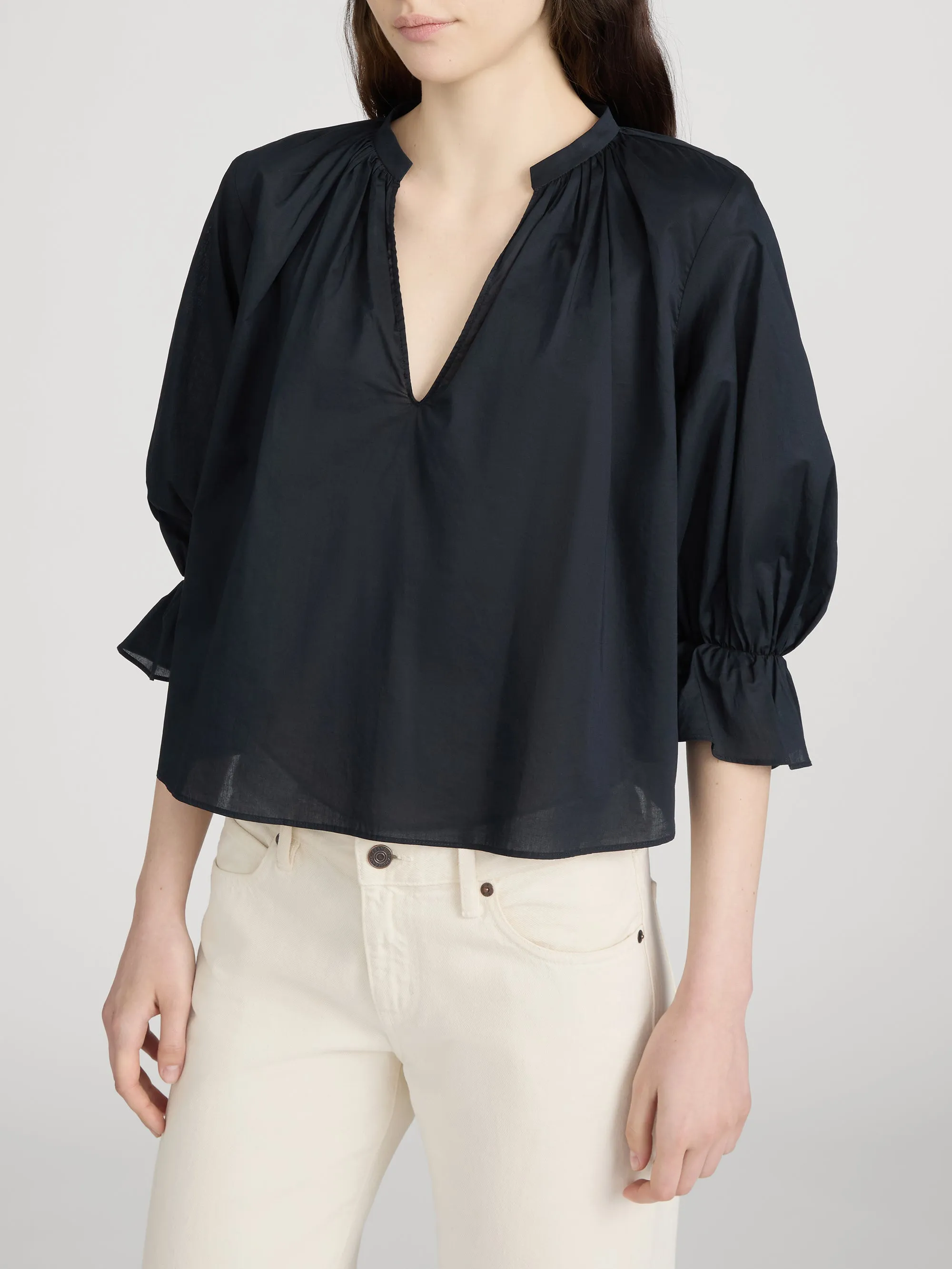 The Poet Blouse -- Navy sold by Frame Denim product image thumbnail 4