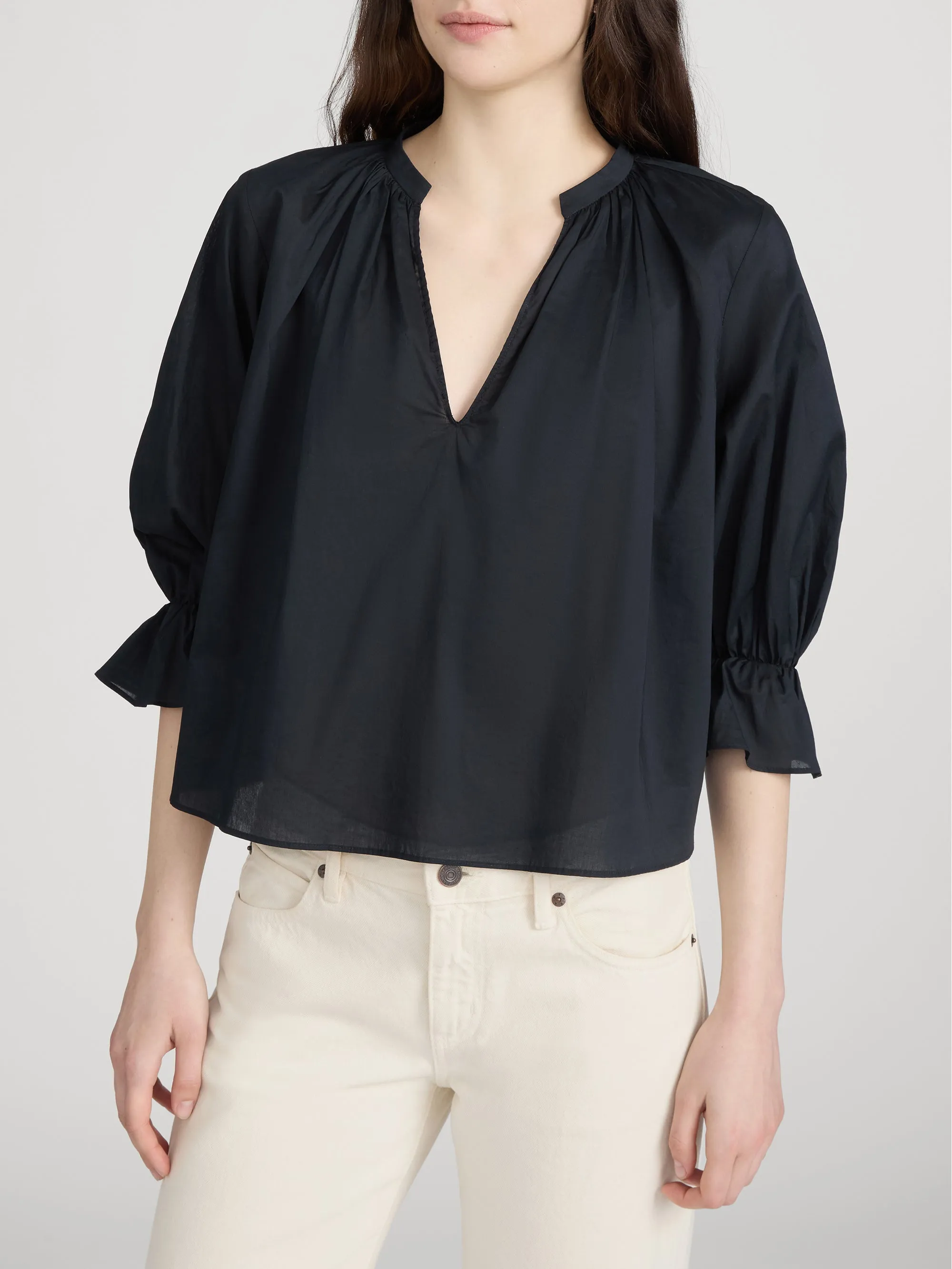 The Poet Blouse -- Navy sold by Frame Denim product image thumbnail 3