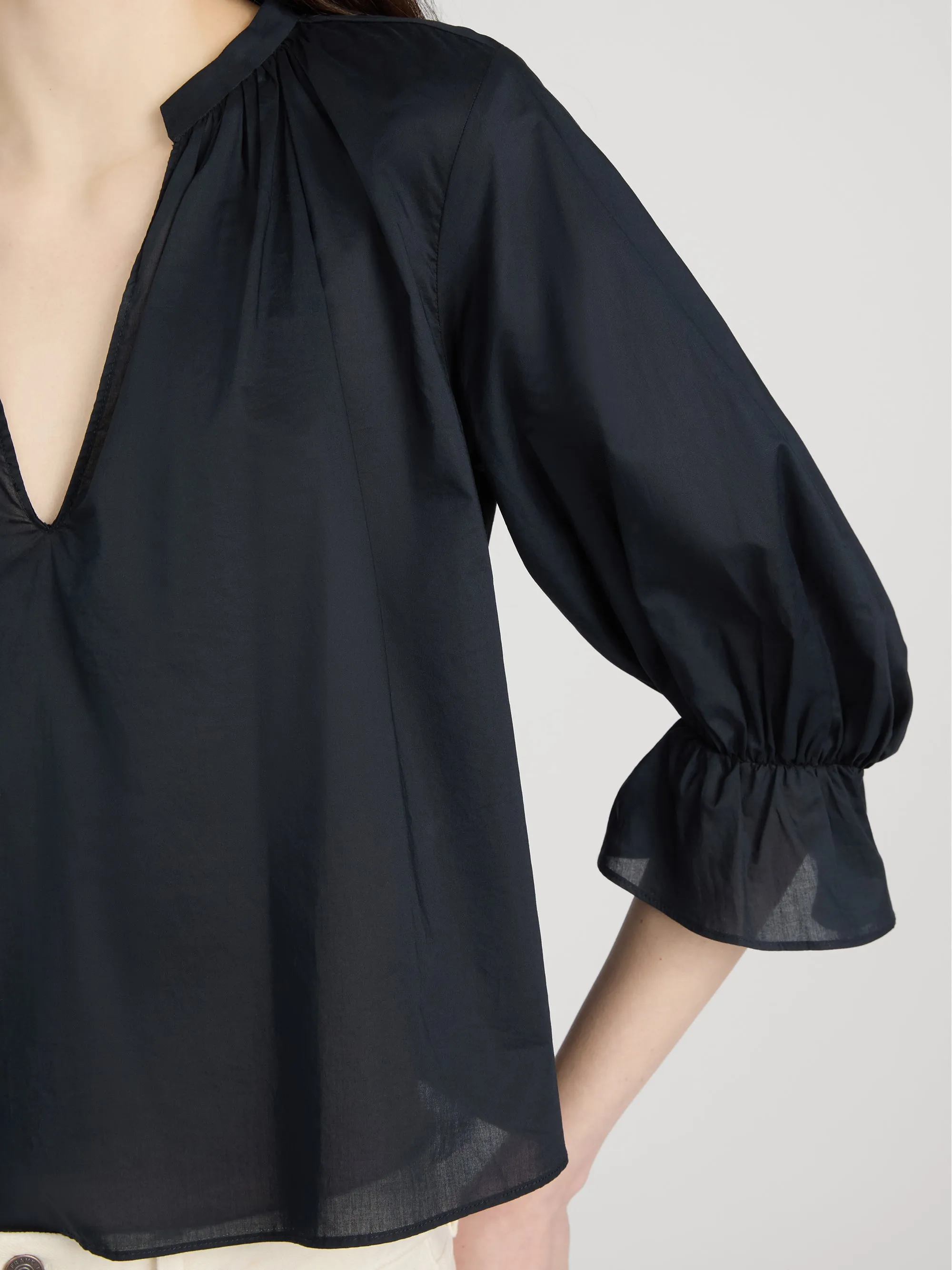 The Poet Blouse -- Navy sold by Frame Denim product image thumbnail 5