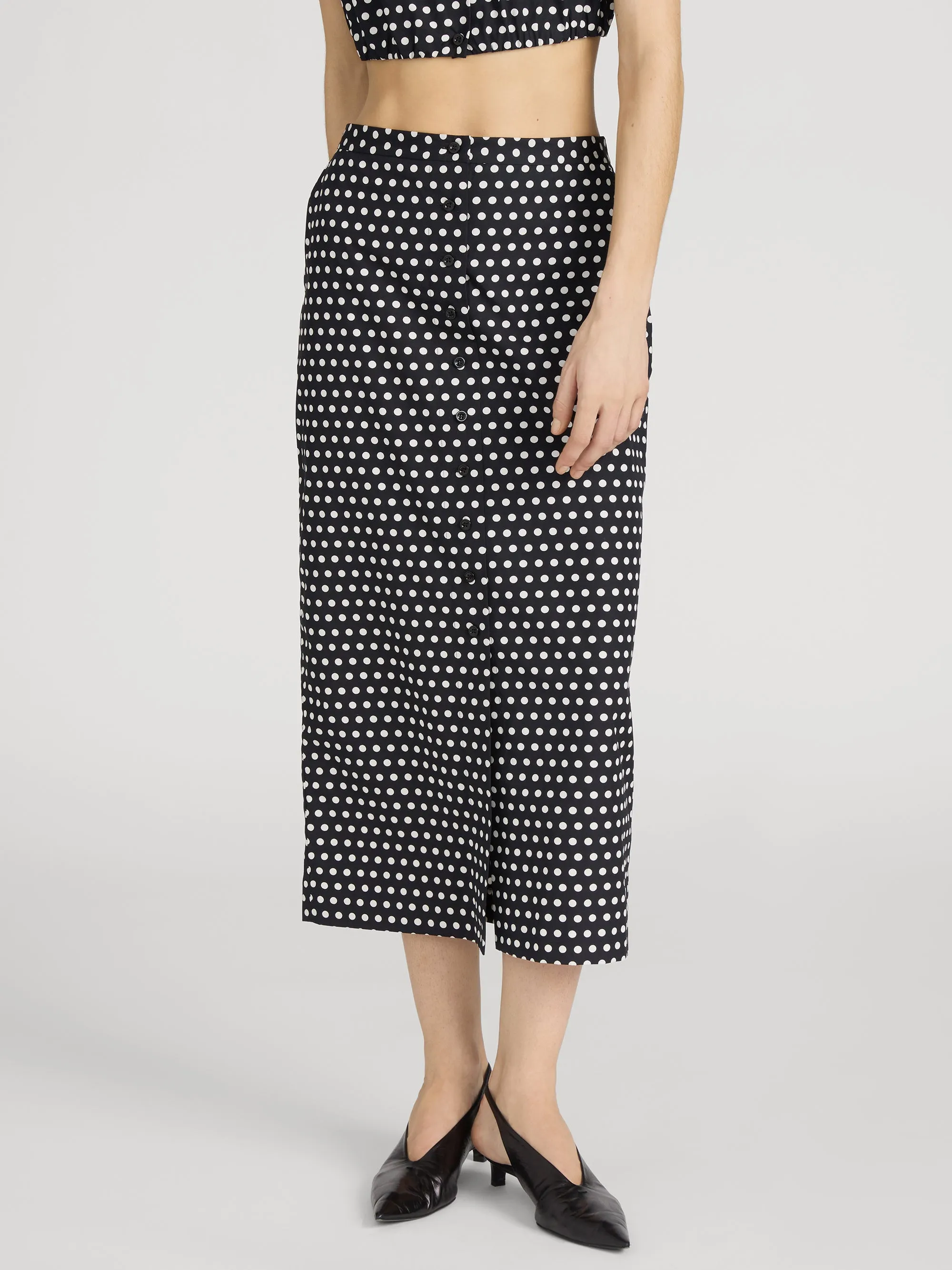 The Polka Dot Skirt -- Black Multi sold by Frame Denim product image thumbnail 3