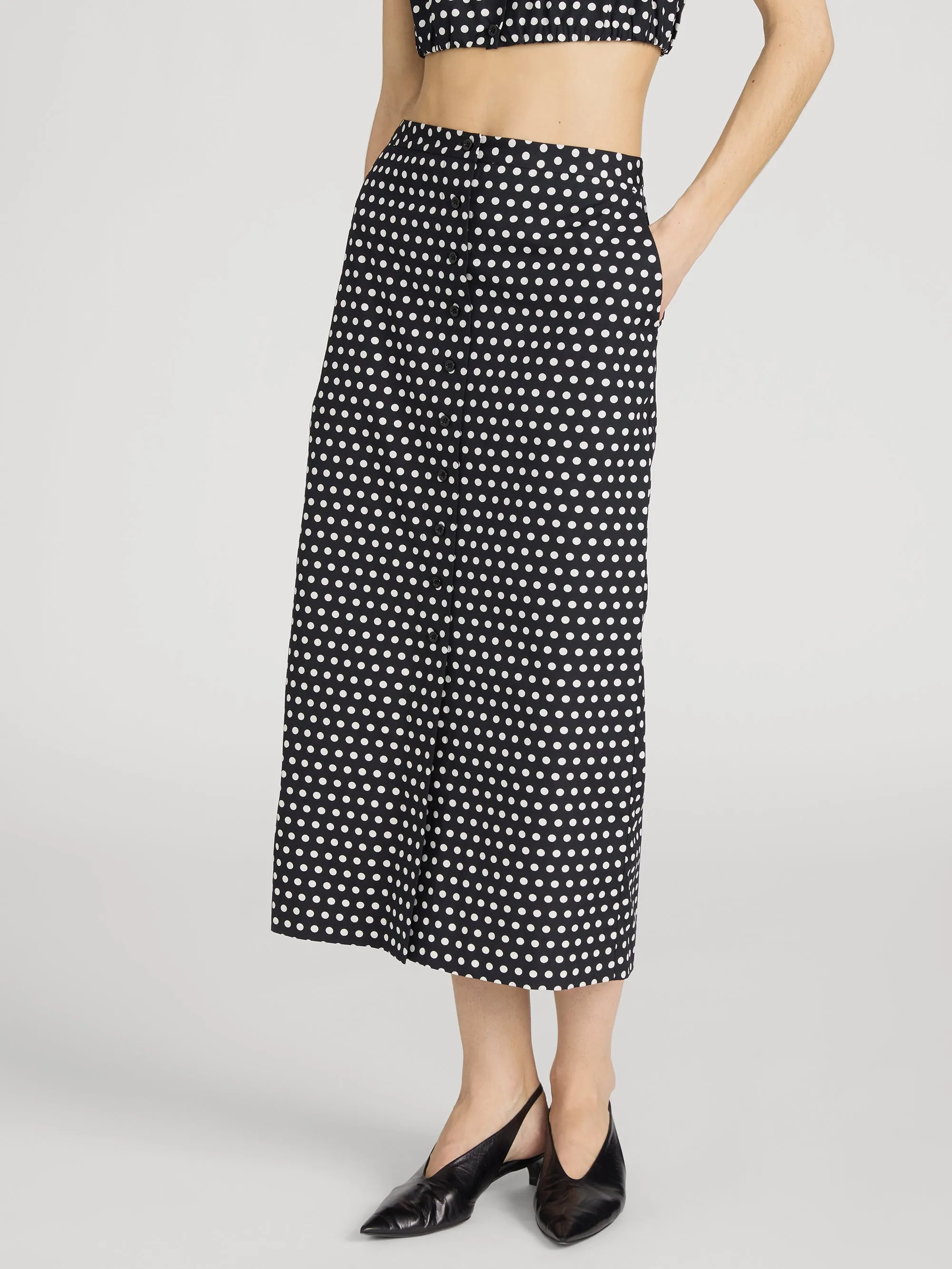 The Polka Dot Skirt -- Black Multi sold by Frame Denim product image thumbnail 4