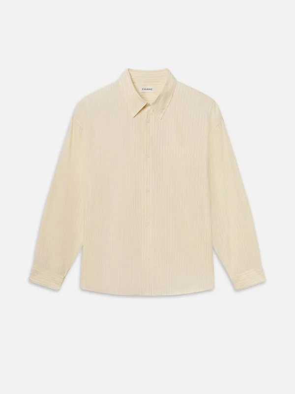 Pyjama Shirt -- Yellow Stripe made by Frame Denim