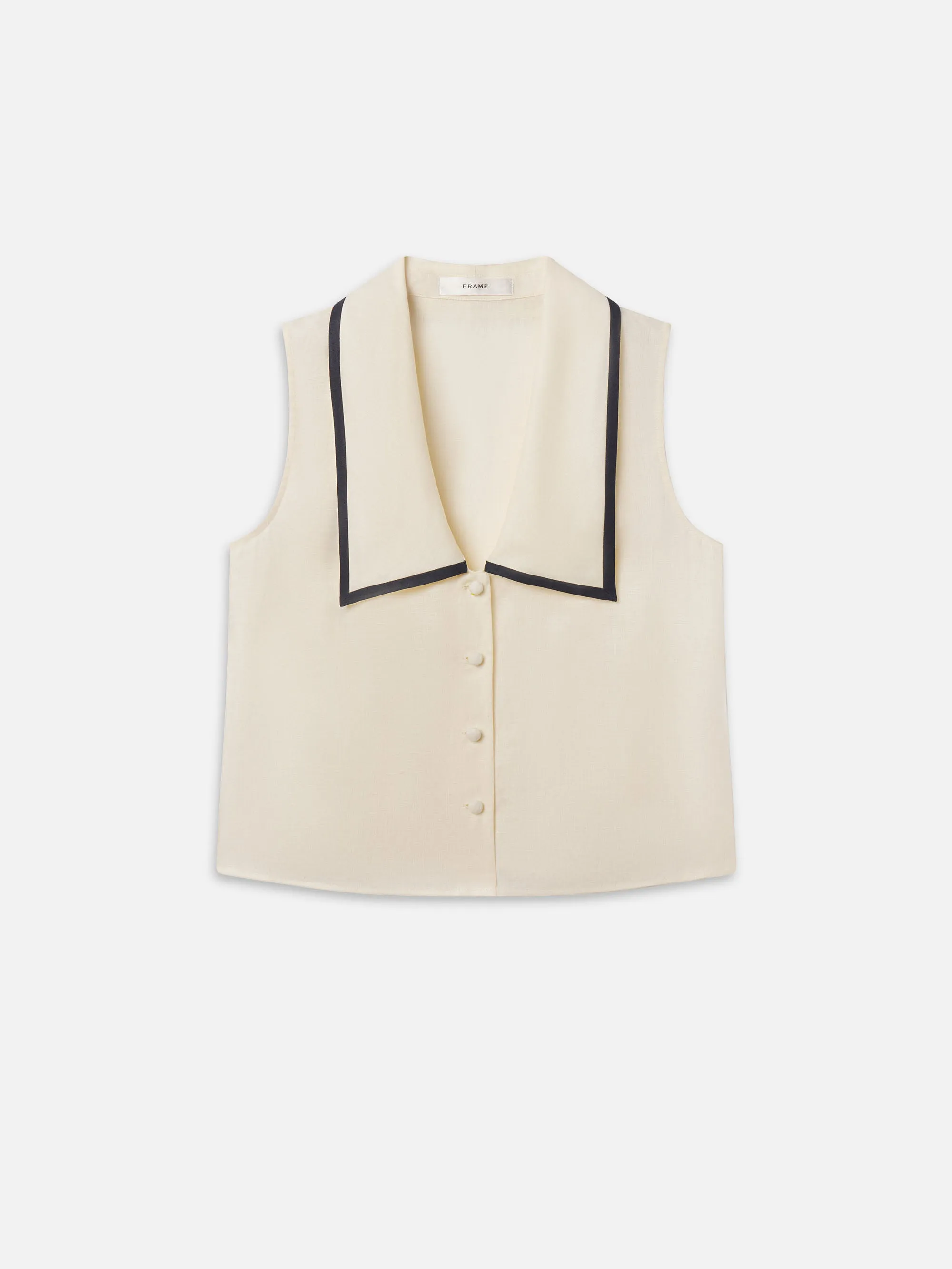 The Cabana Top -- Cream Multi sold by Frame Denim