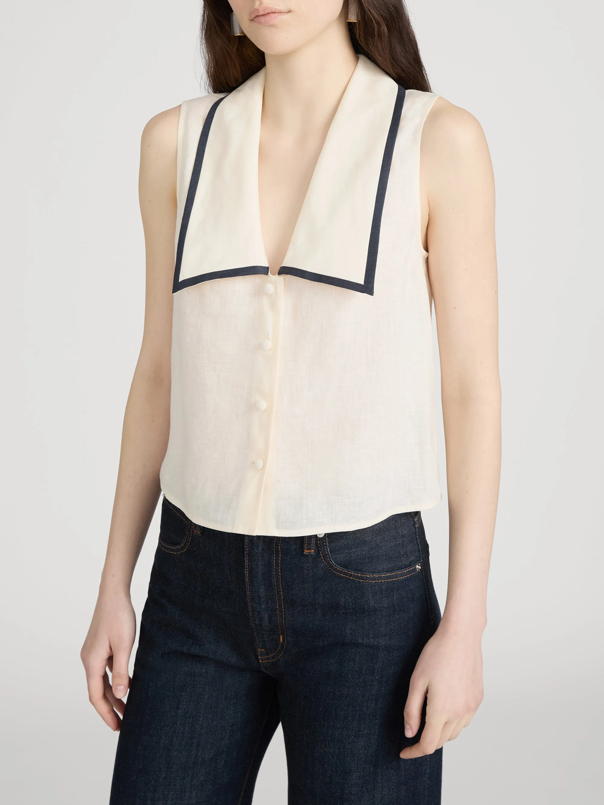The Cabana Top -- Cream Multi sold by Frame Denim product image thumbnail 4