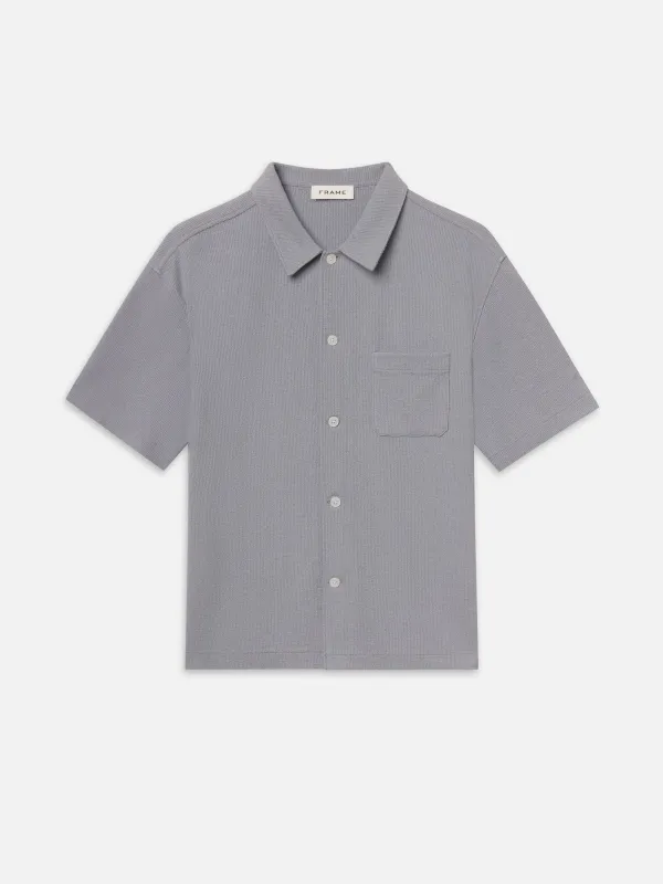 Textured Button Down Shirt -- Blue Grey made by Frame Denim