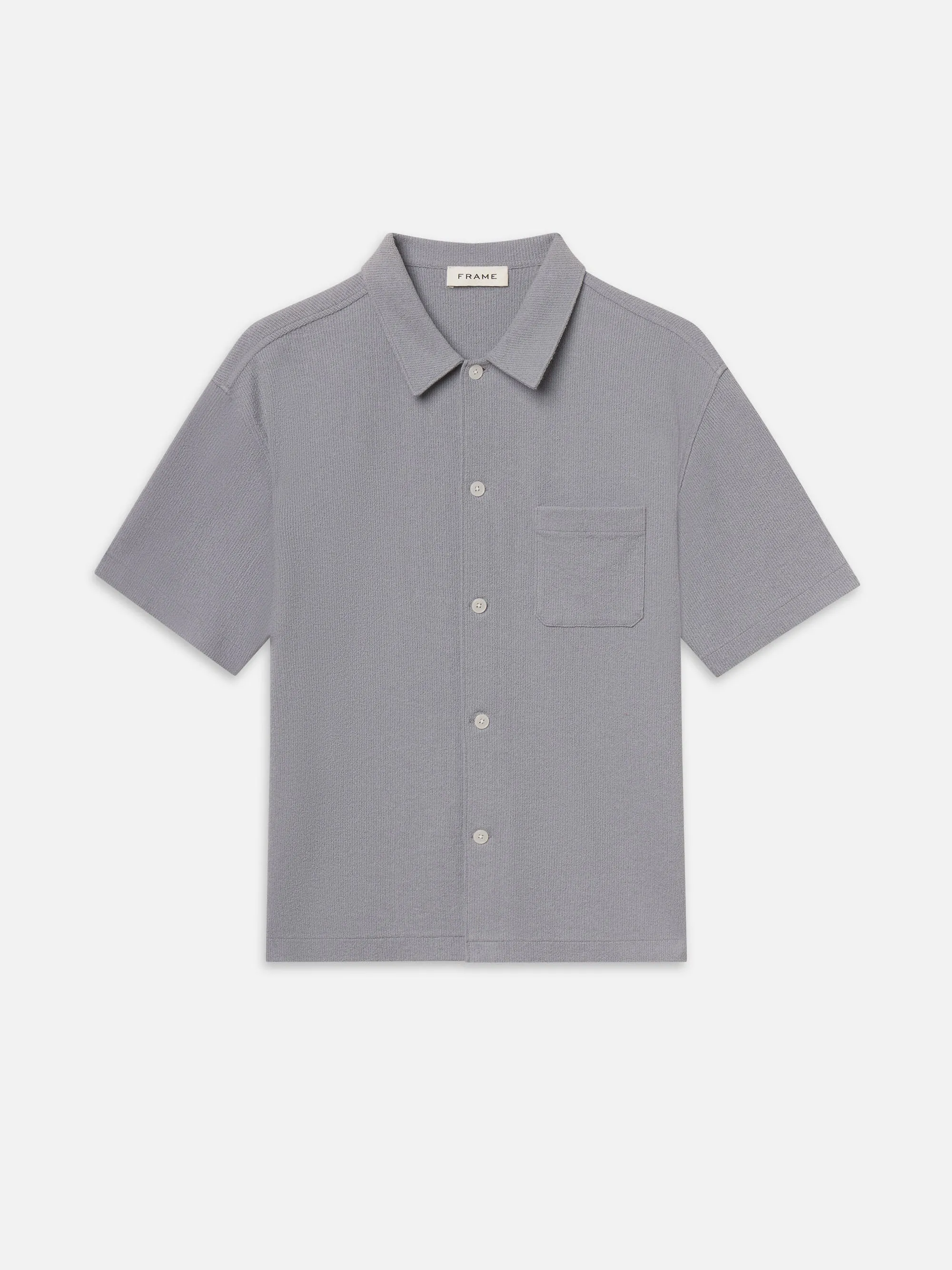 Textured Button Down Shirt -- Blue Grey sold by Frame Denim