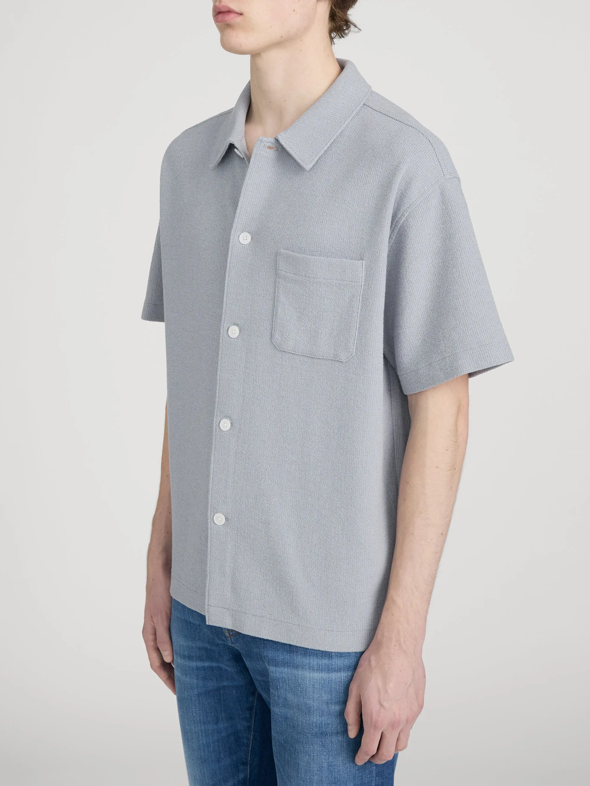 Textured Button Down Shirt -- Blue Grey sold by Frame Denim product image thumbnail 4