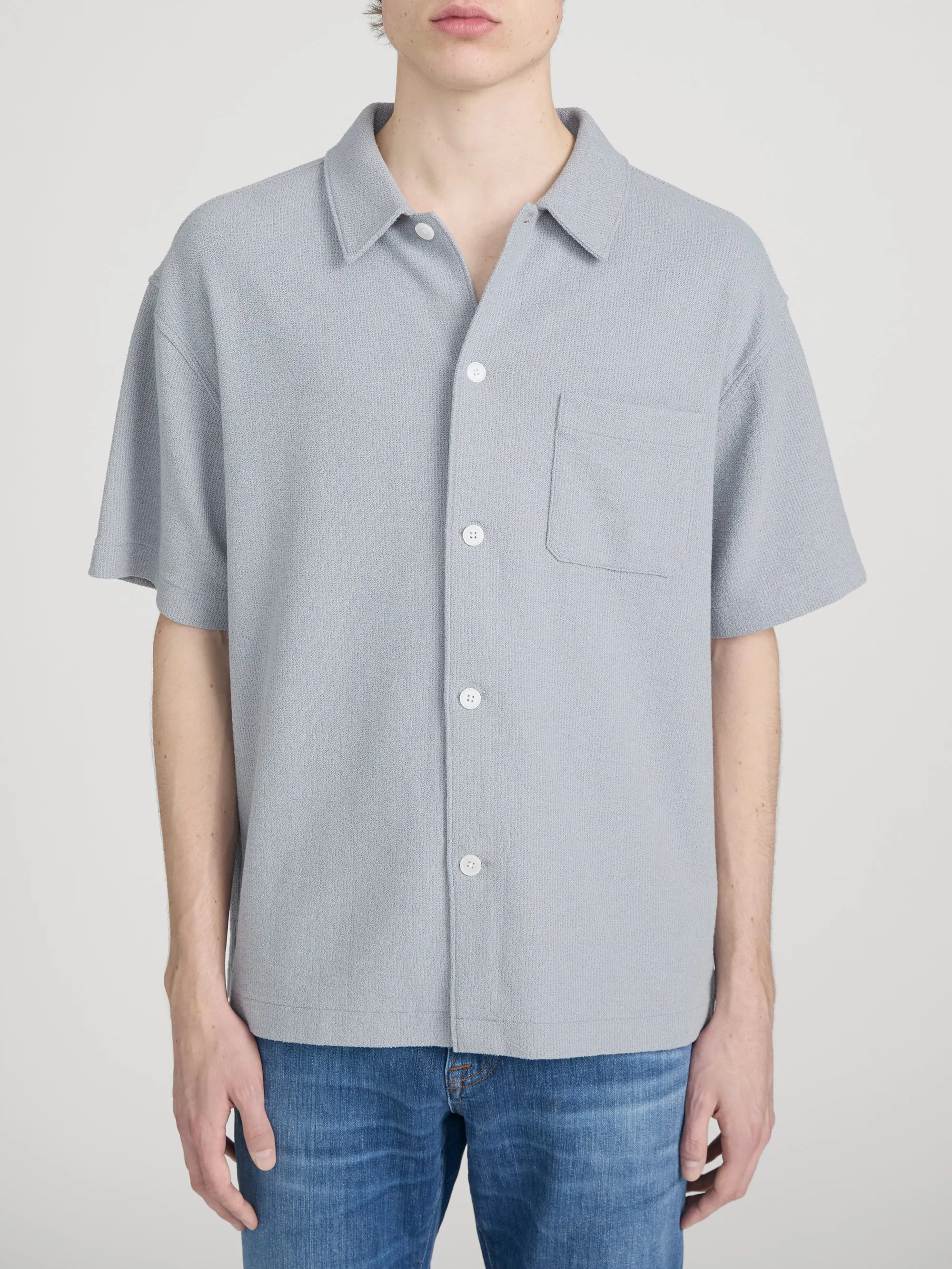 Textured Button Down Shirt -- Blue Grey sold by Frame Denim product image thumbnail 3