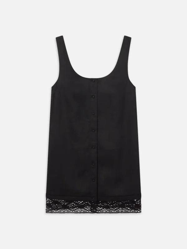 The Heirloom Dress -- Black made by Frame Denim