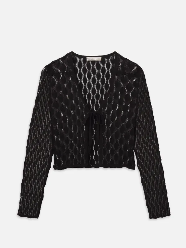 The Getaway Cardigan -- Black made by Frame Denim