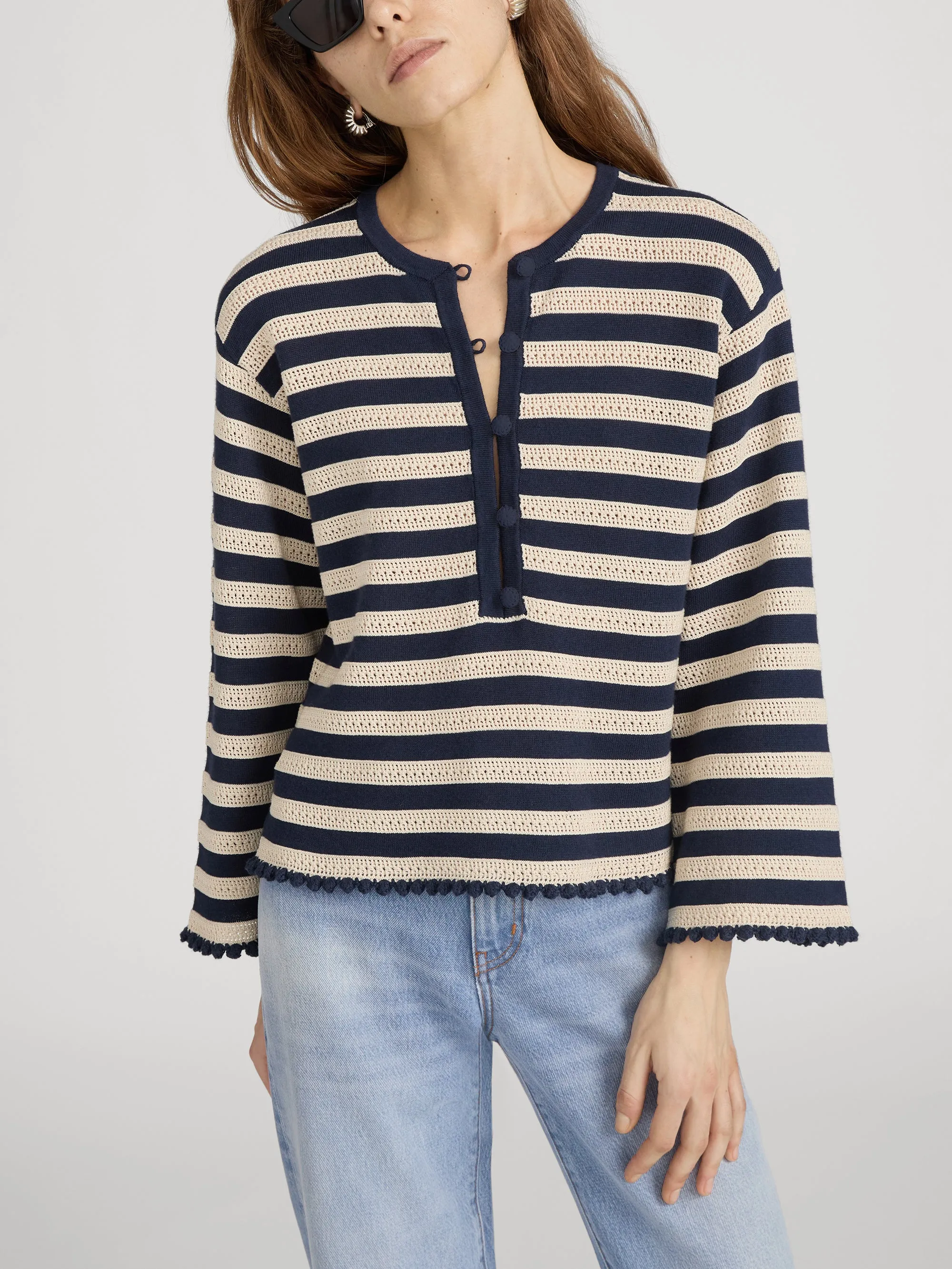 The Captain Pullover -- Cream Multi sold by Frame Denim product image thumbnail 3