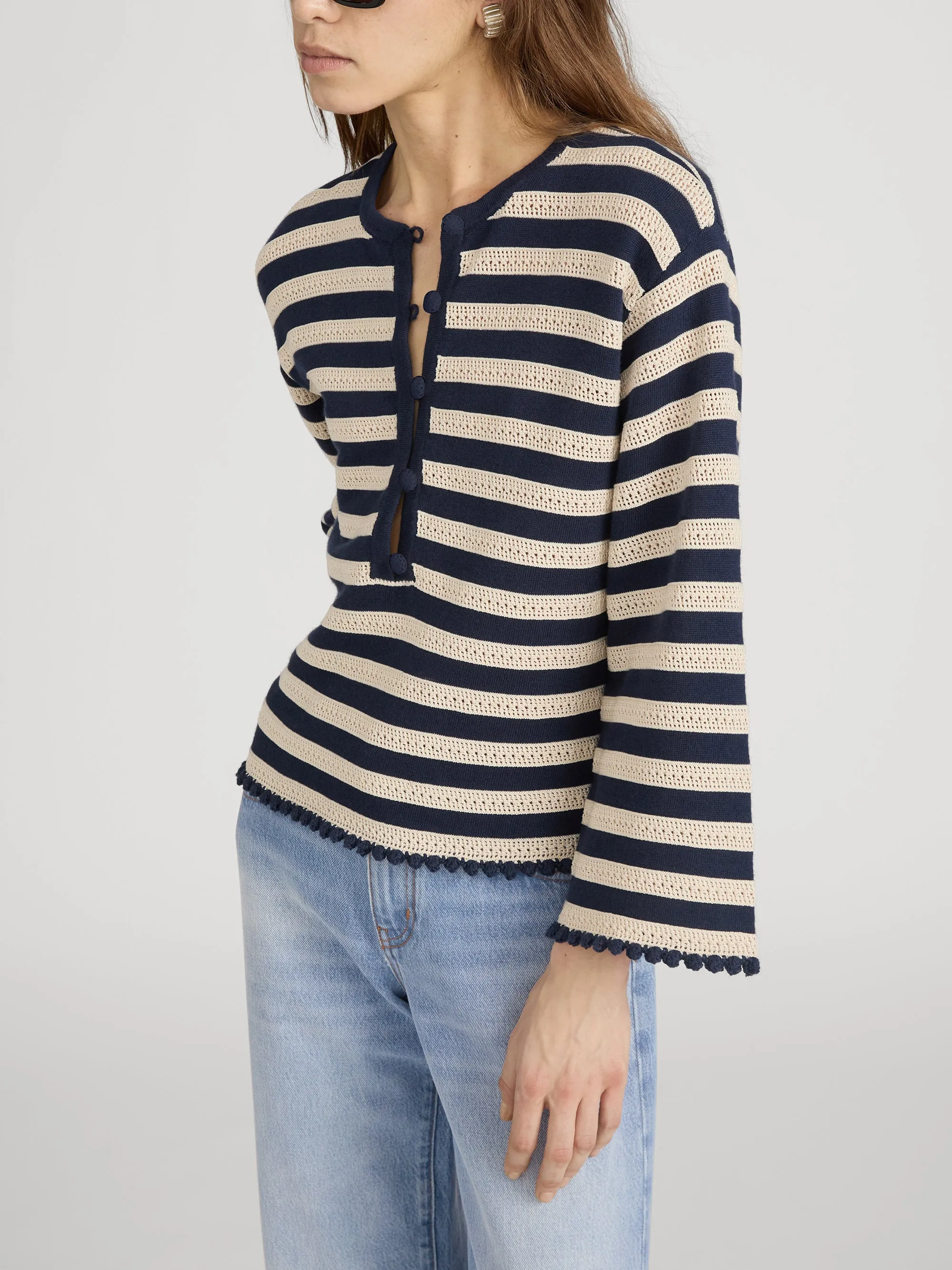The Captain Pullover -- Cream Multi sold by Frame Denim product image thumbnail 4
