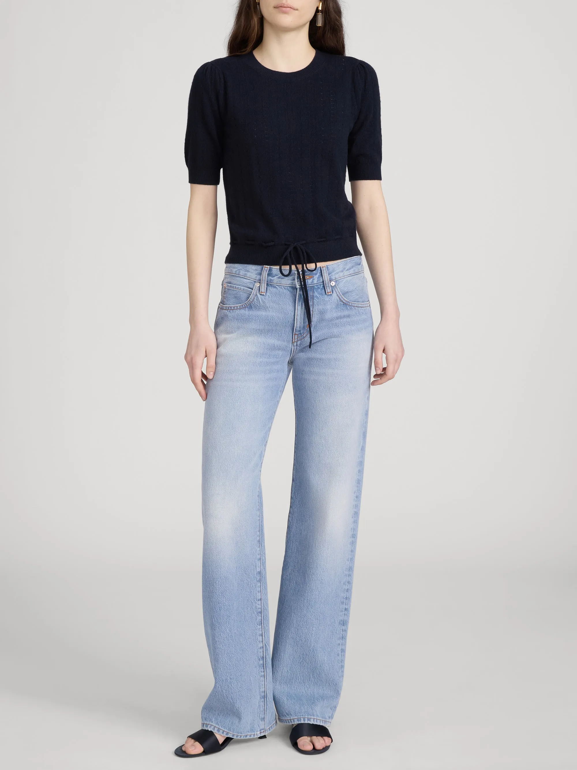 The Cashmere Charm Sweater -- Navy sold by Frame Denim product image thumbnail 2
