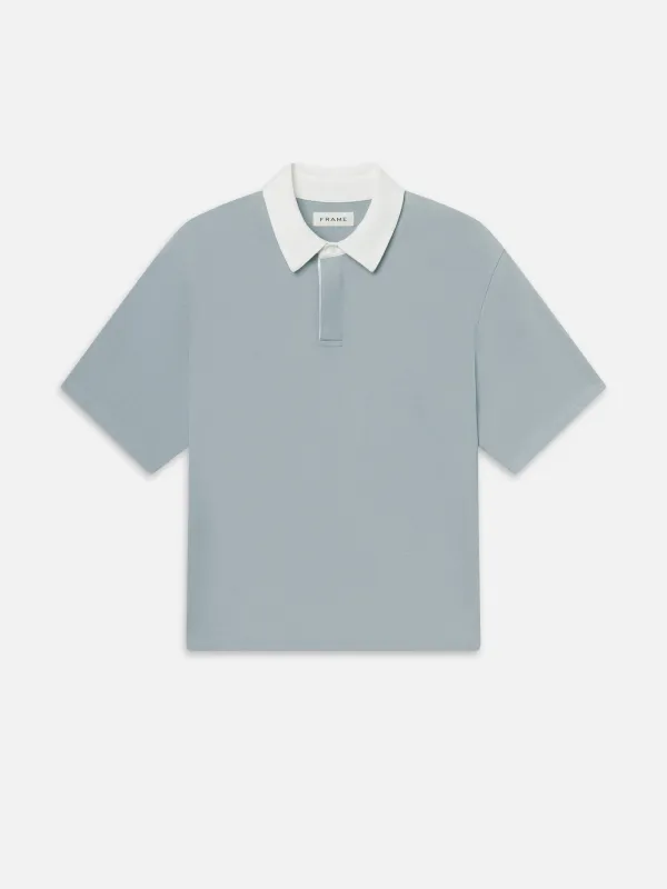 Rugby Polo -- Blue Grey made by Frame Denim