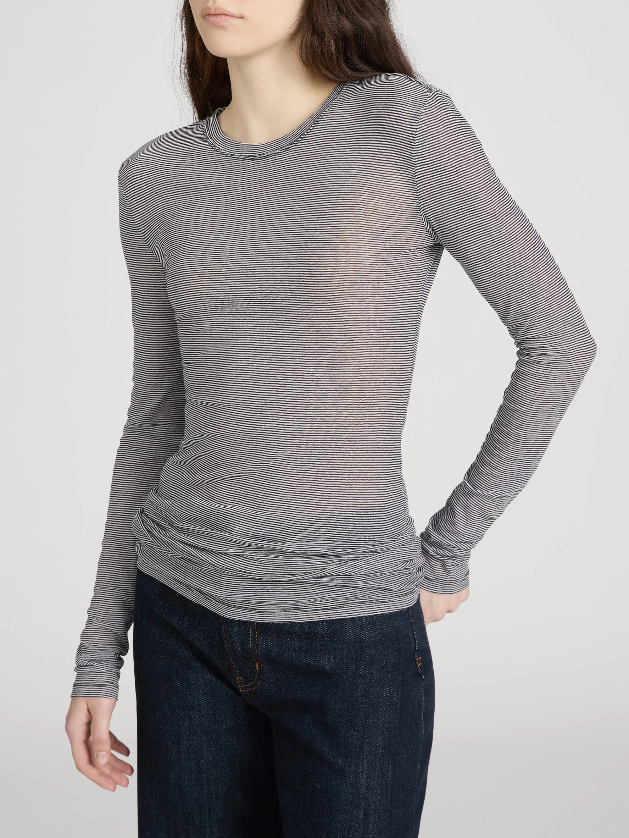 The Airy Tunic -- Black Multi sold by Frame Denim product image thumbnail 4