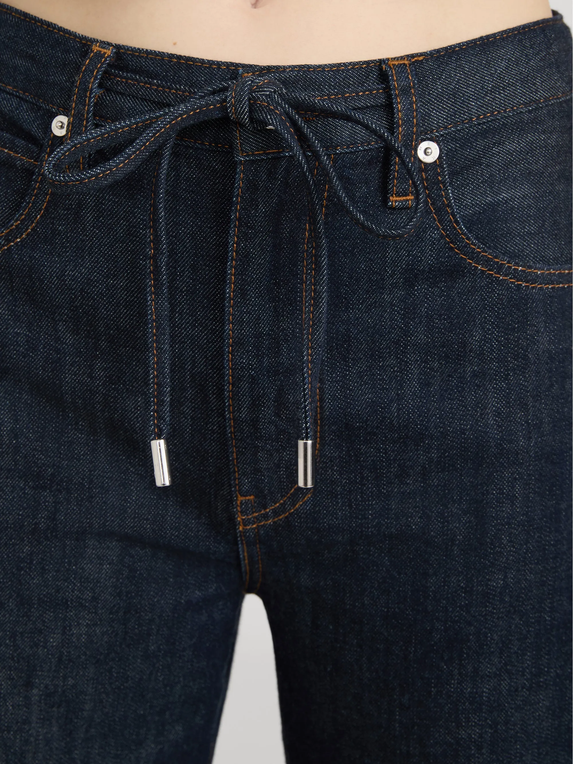 The Off Duty Drawstring Bow -- Rinse sold by Frame Denim product image thumbnail 5