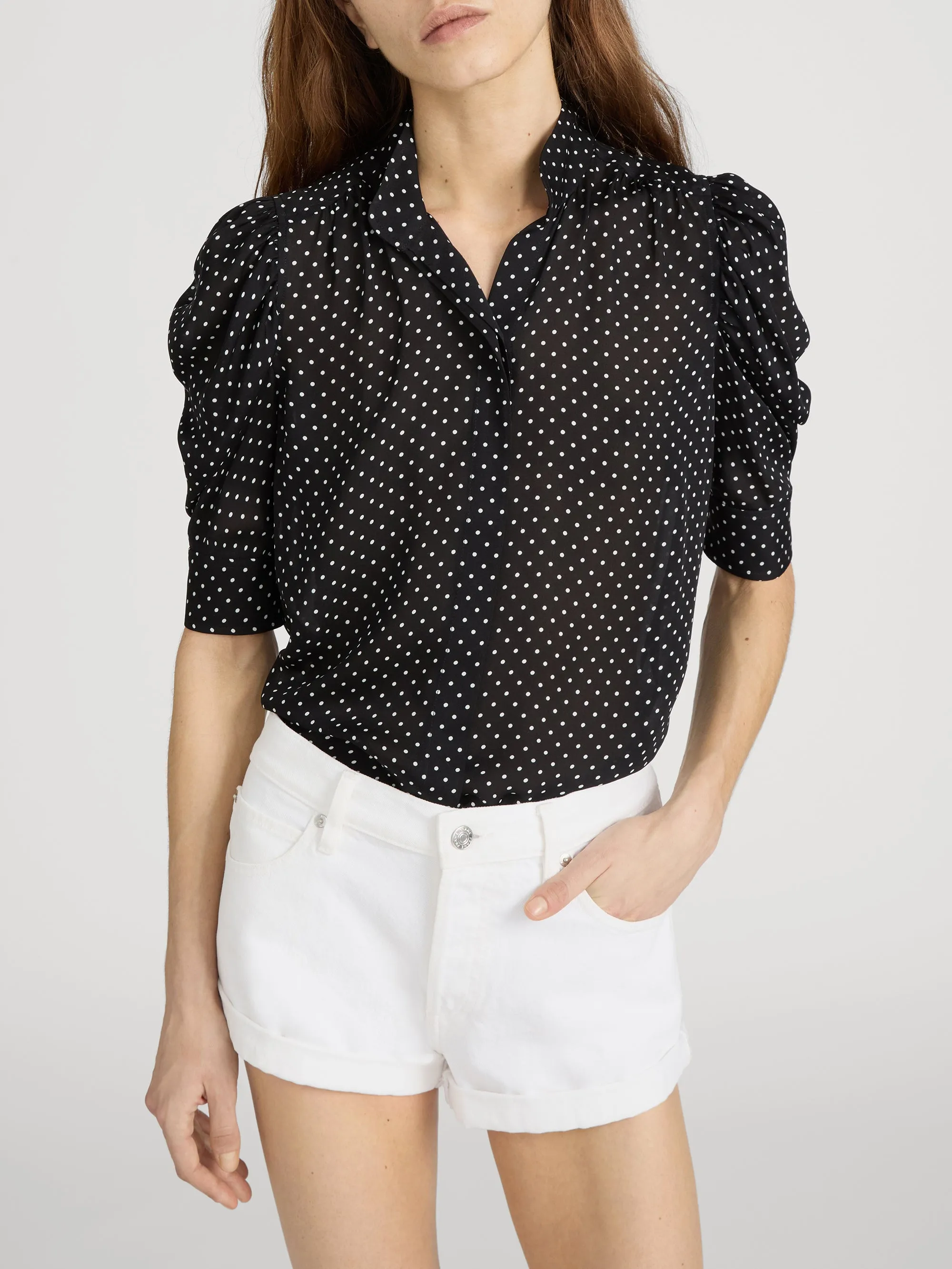 The Gillian Top -- Black Multi sold by Frame Denim product image thumbnail 3