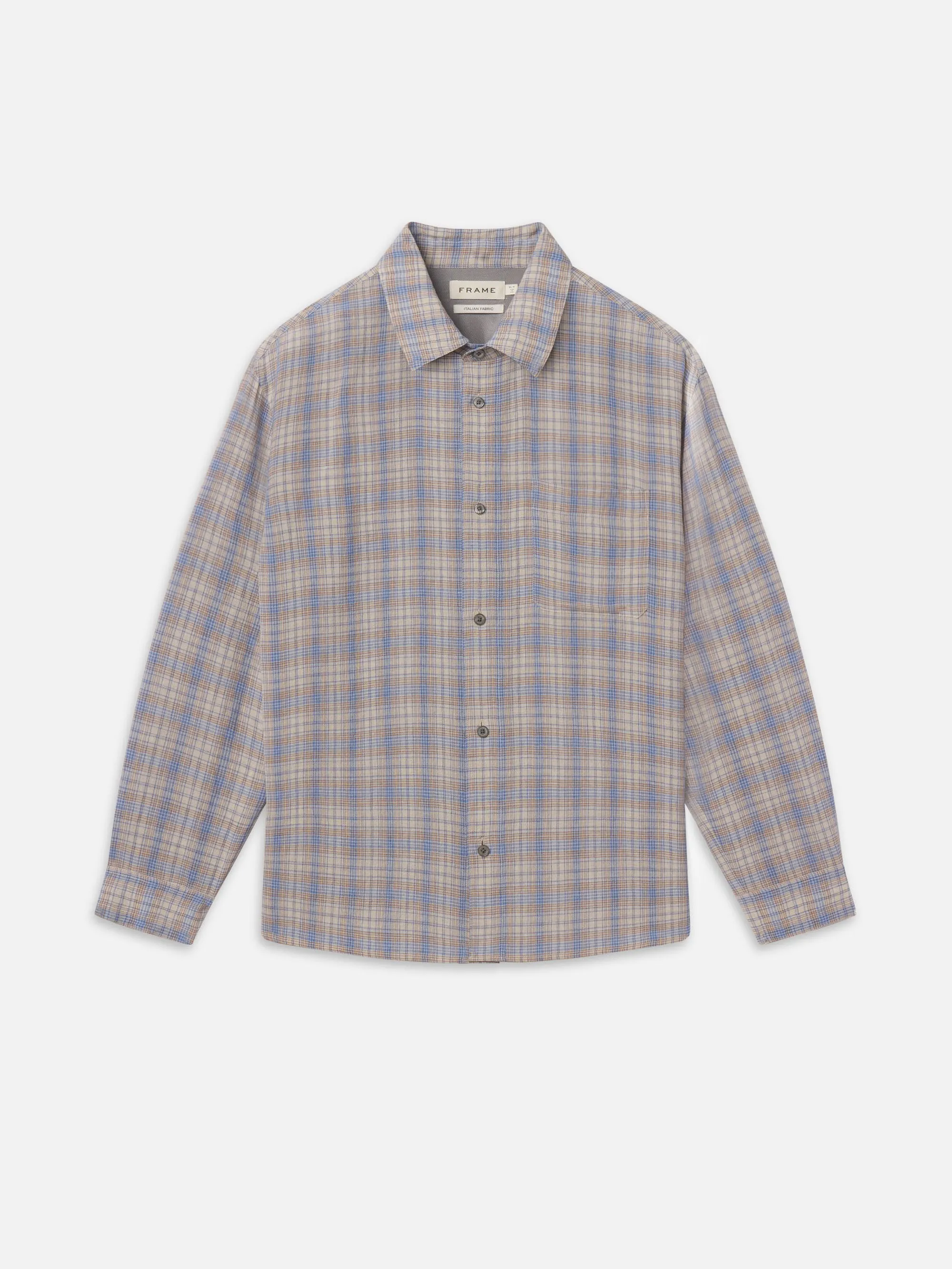 Linen Blend Plaid Shirt sold by Frame Denim product image thumbnail 2