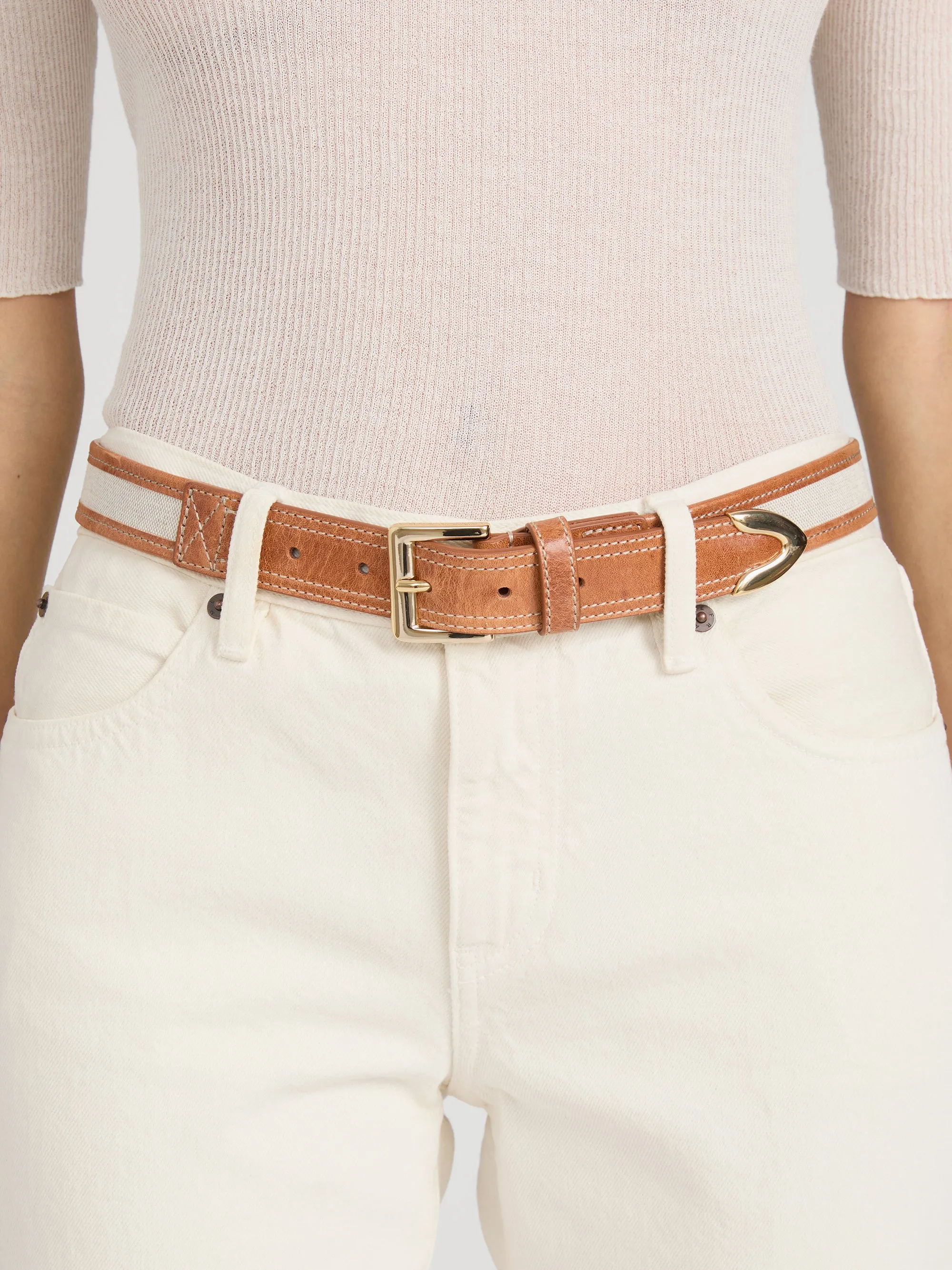 The Riviera Belt -- Light Camel sold by Frame Denim product image thumbnail 2