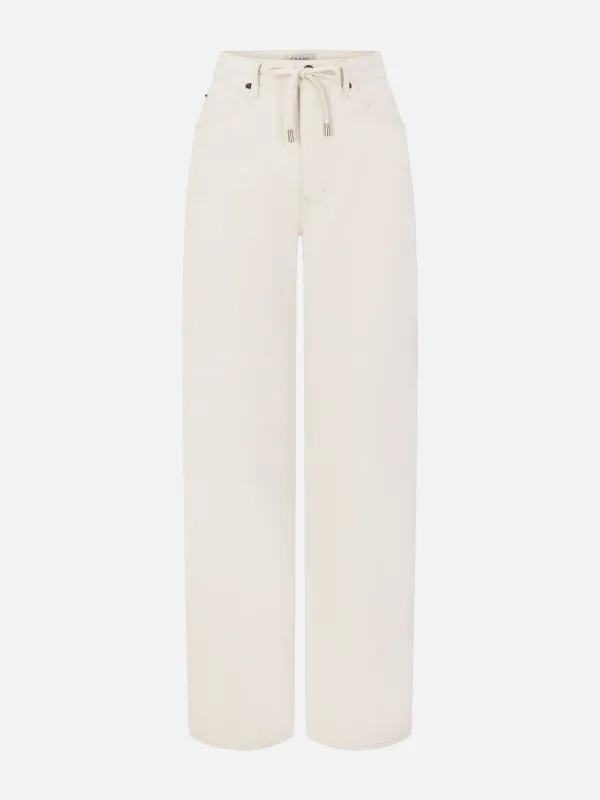 The Off Duty Drawstring Bow -- Natural Ecru made by Frame Denim