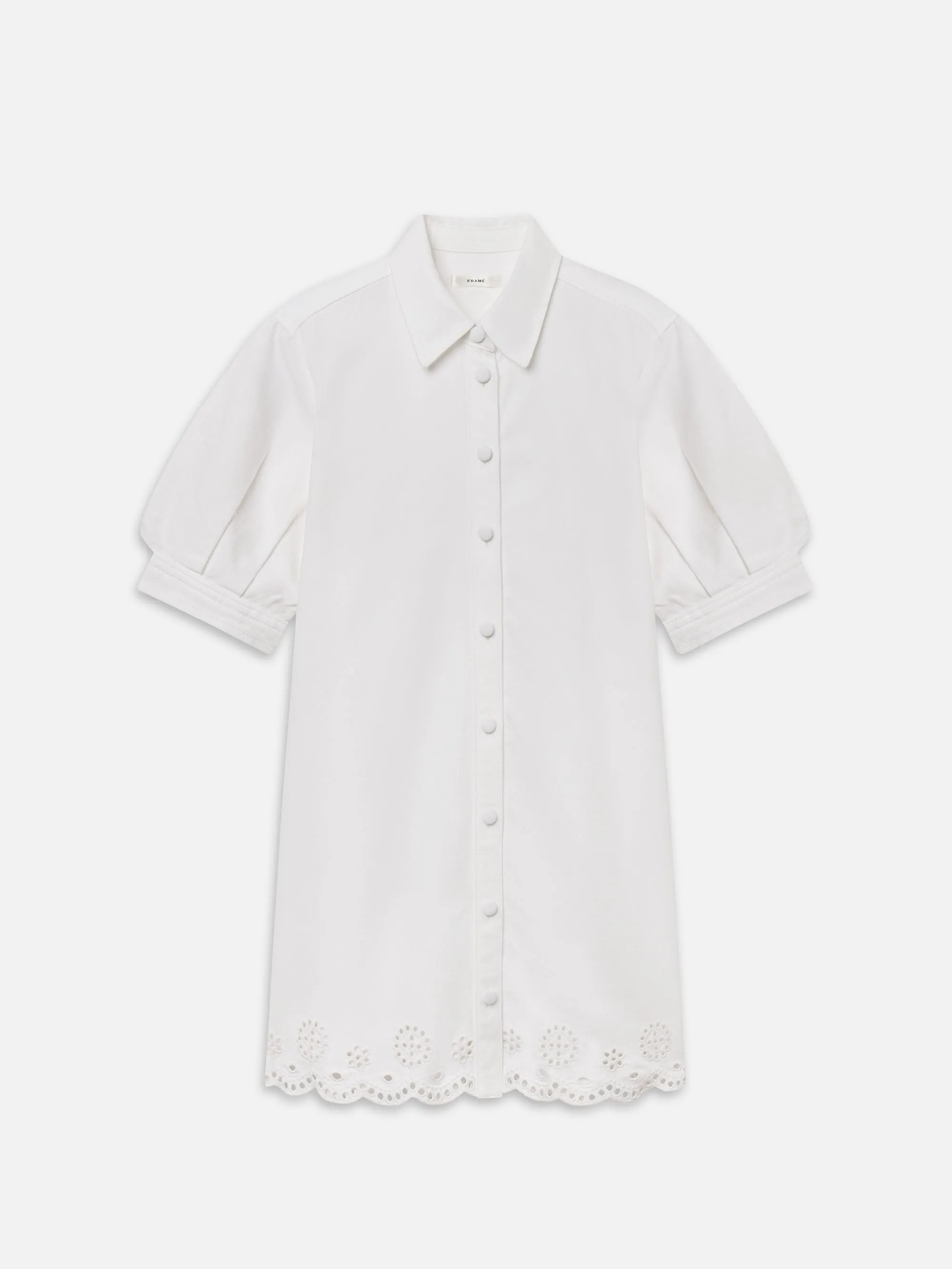 The Eyelet Play Dress -- White sold by Frame Denim