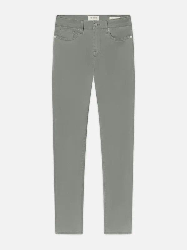L'Homme Slim Brushed Twill -- Stone Grey made by Frame Denim