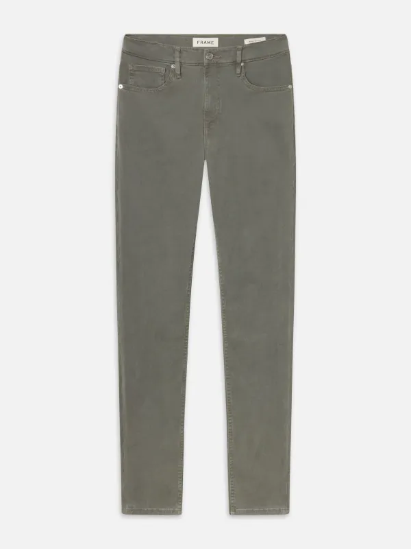 Modern Straight Stretch Twill -- Dusty Emerald made by Frame Denim