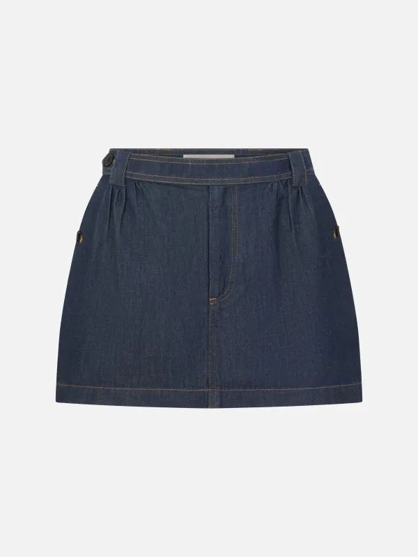 The Denim Utility Skirt -- Rinse made by Frame Denim