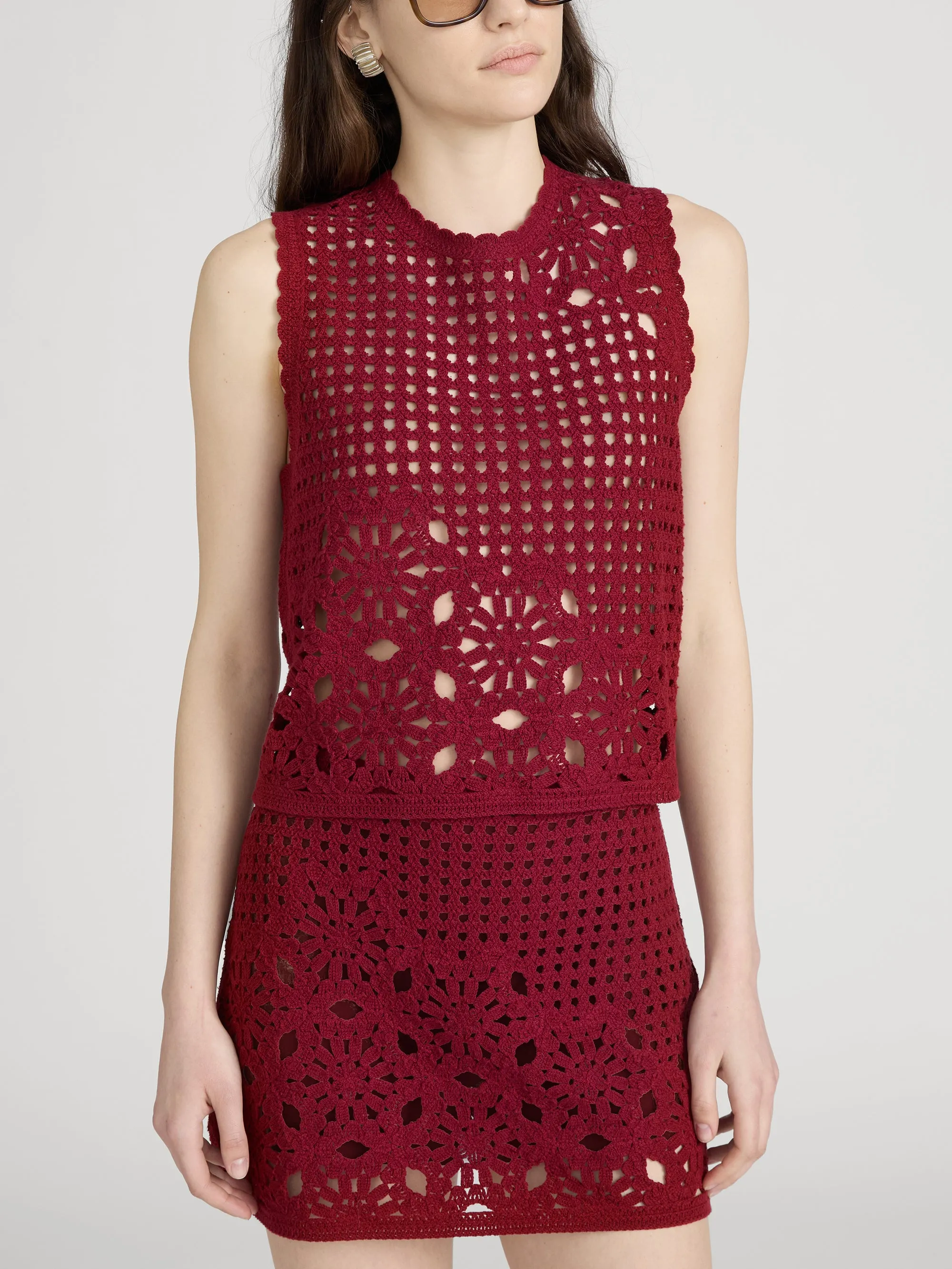 The Postcard Tank -- Garnet sold by Frame Denim product image thumbnail 3