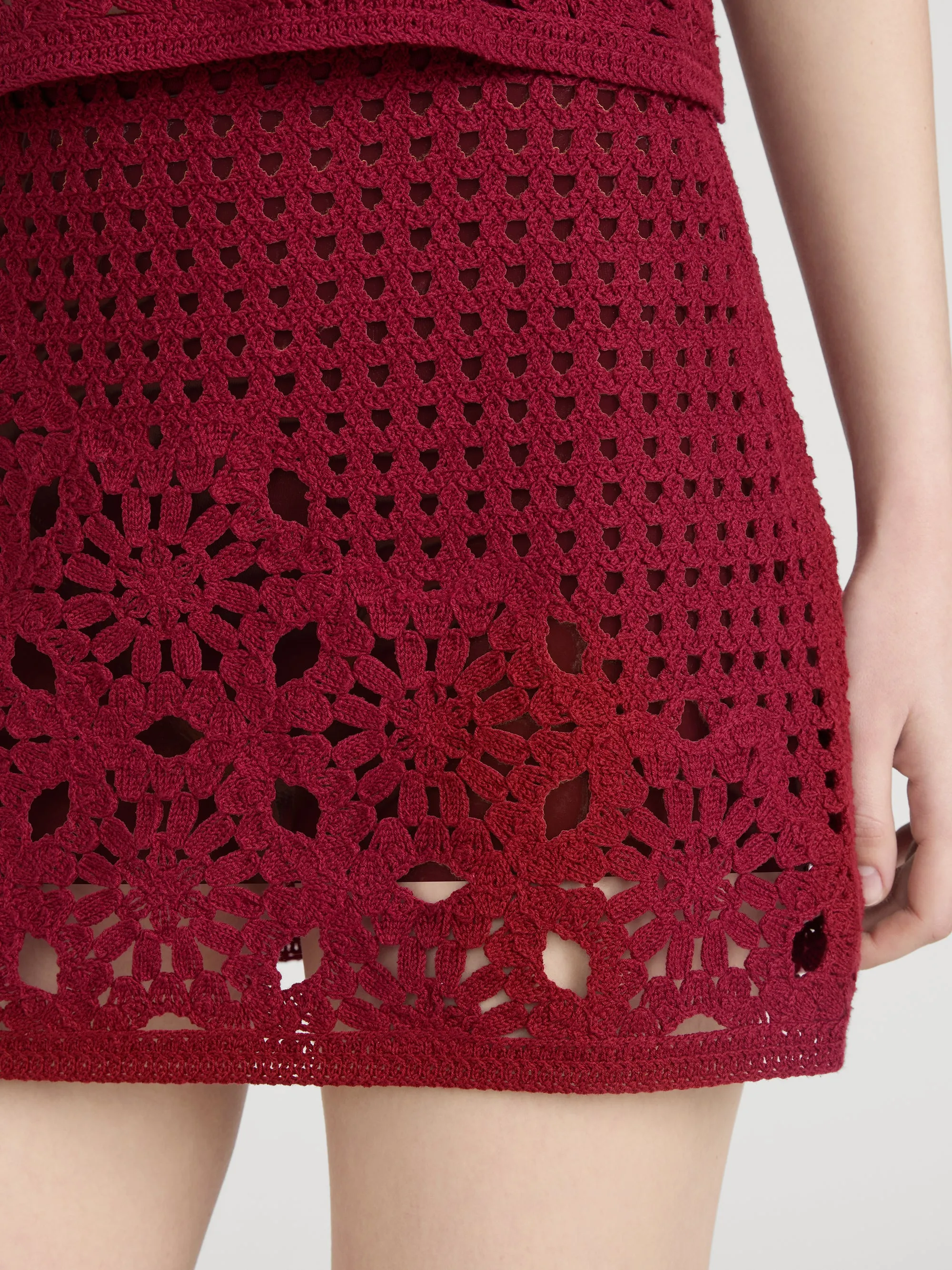 The Postcard Skirt -- Garnet sold by Frame Denim product image thumbnail 5