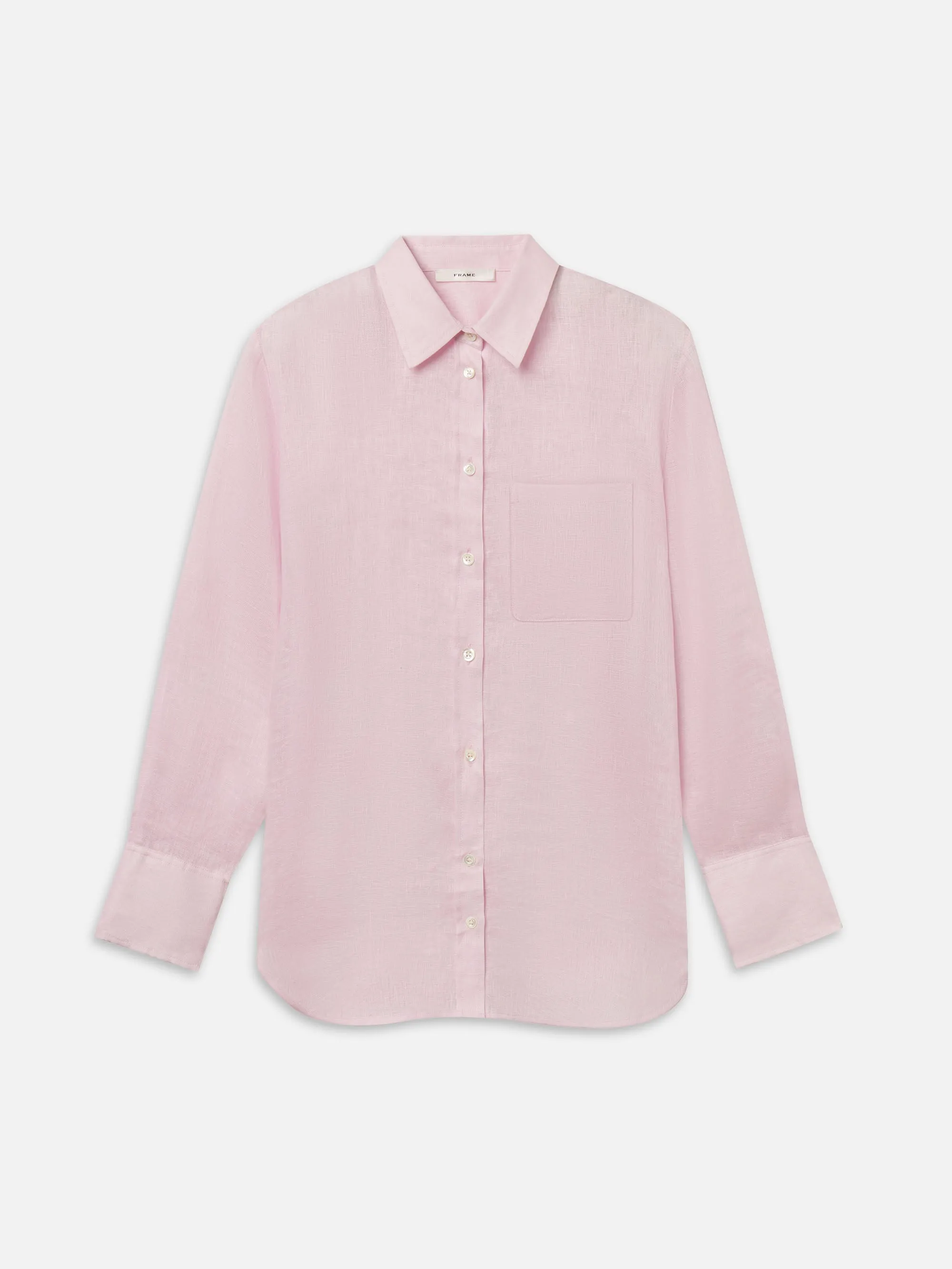 The Linen Boy Shirt -- Bubble Gum sold by Frame Denim